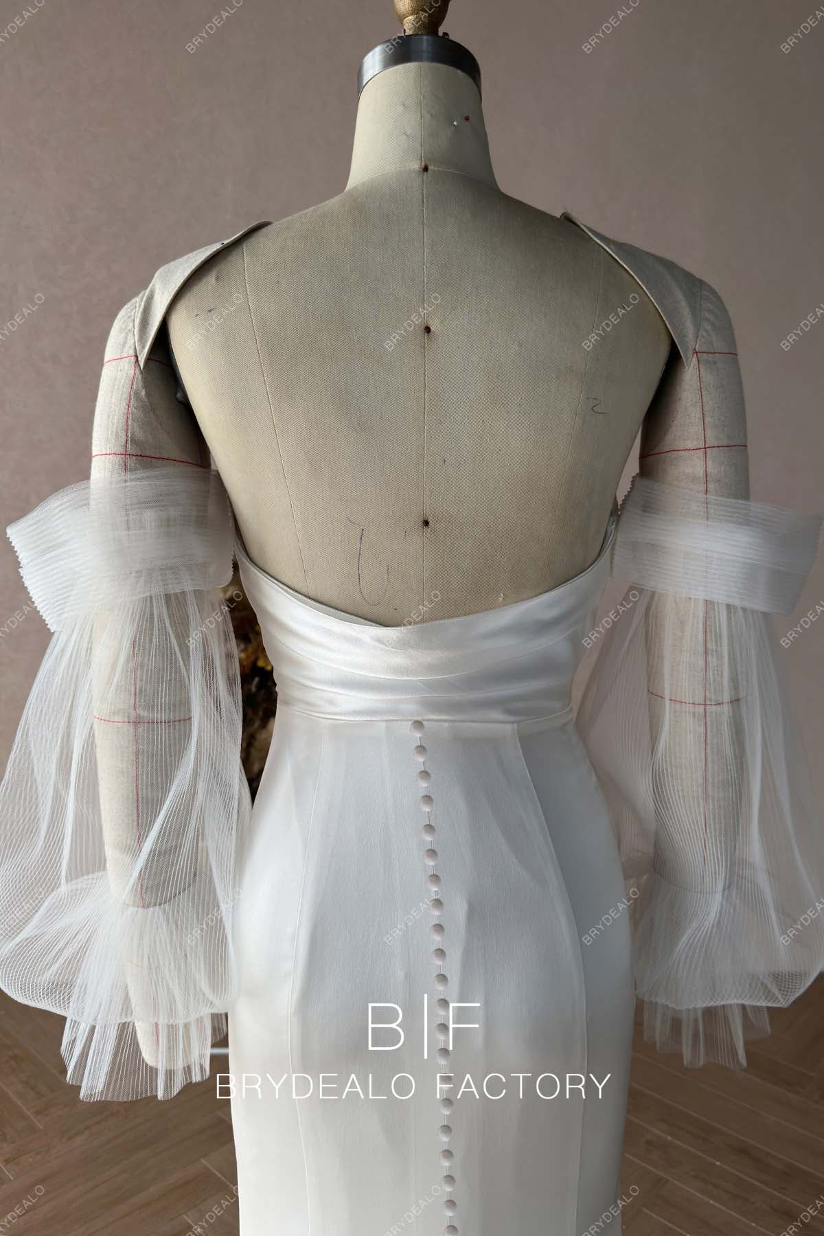 Private Label Silk Satin Custom Wholesale Mermaid Bridal Dress