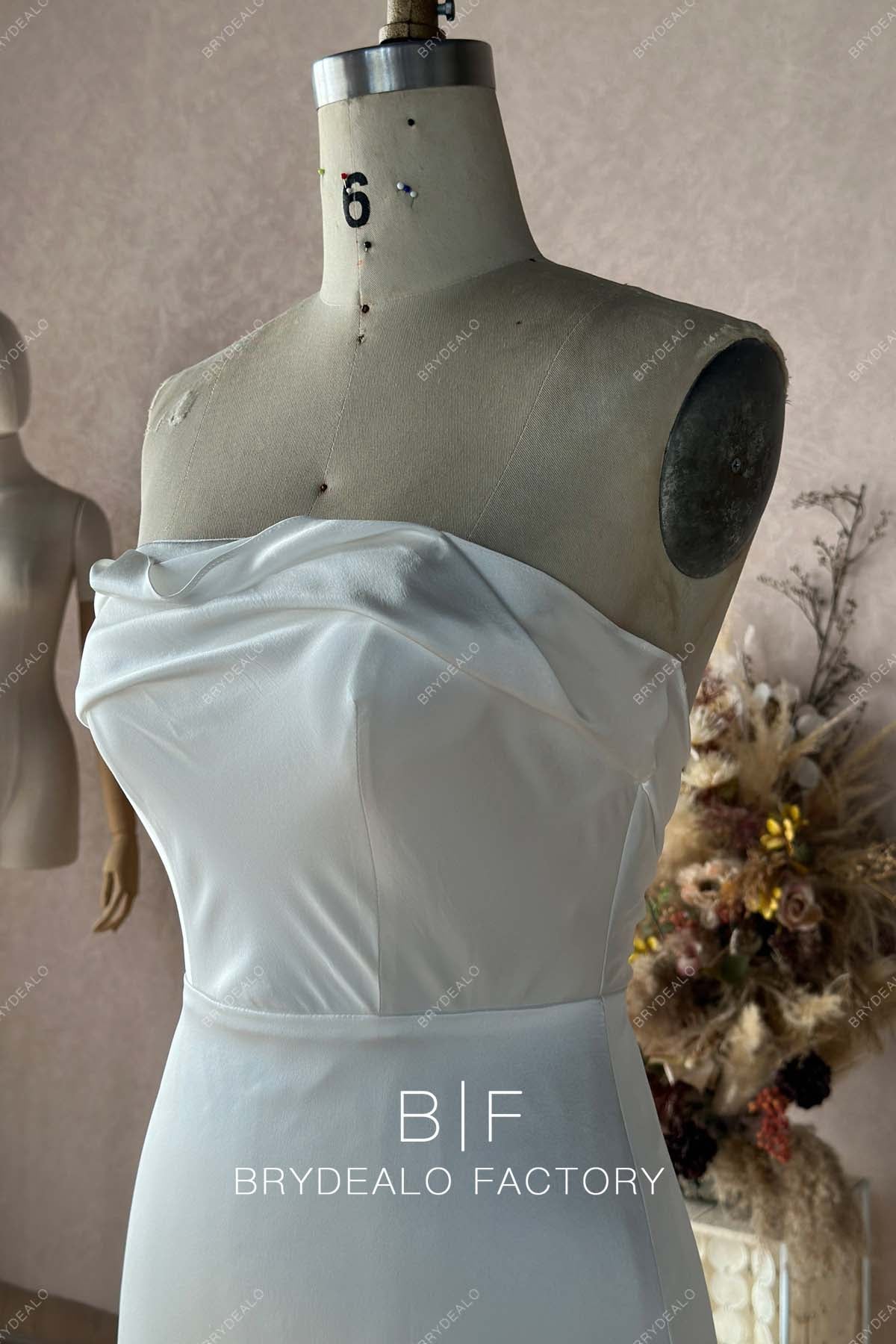 Private Label Silk Satin Custom Wholesale Mermaid Bridal Dress