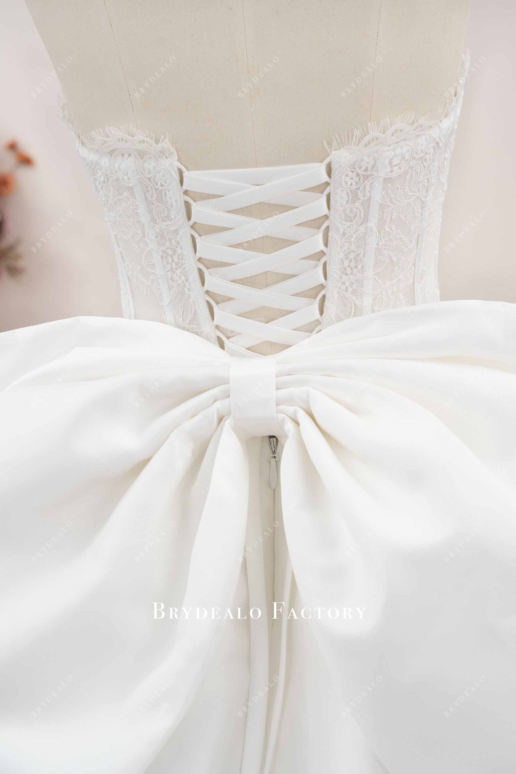 detachable bowknot wedding gown