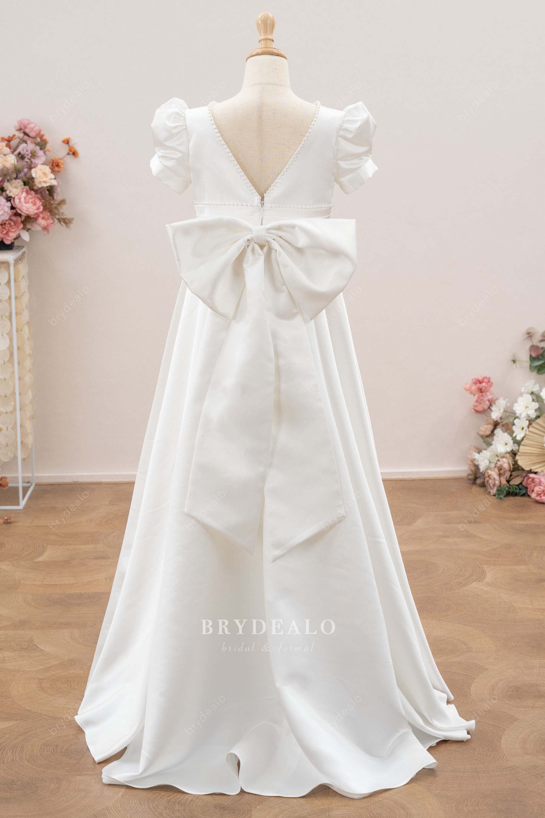 detachable knot flower girl dress