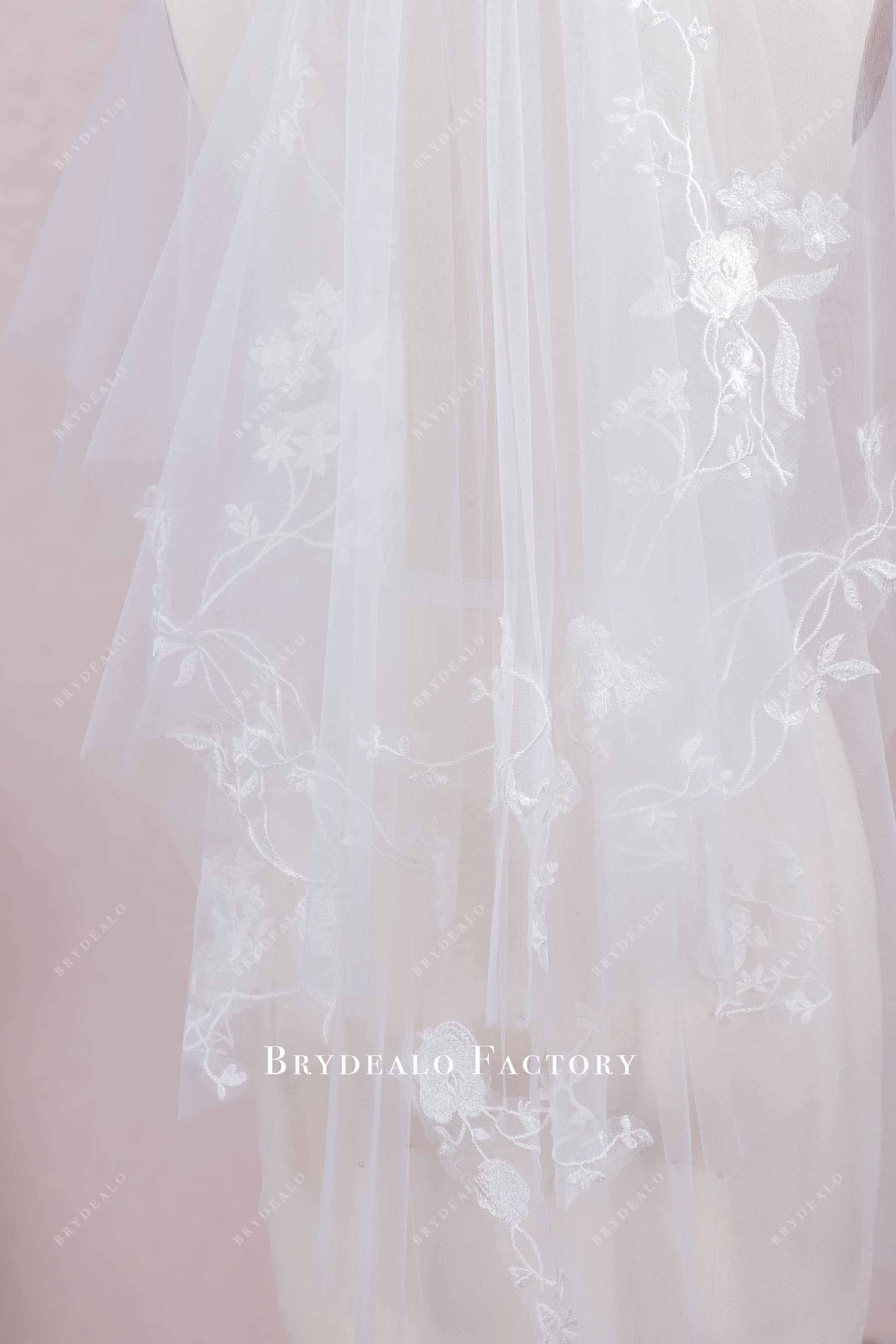 dreamy lace tulle veil