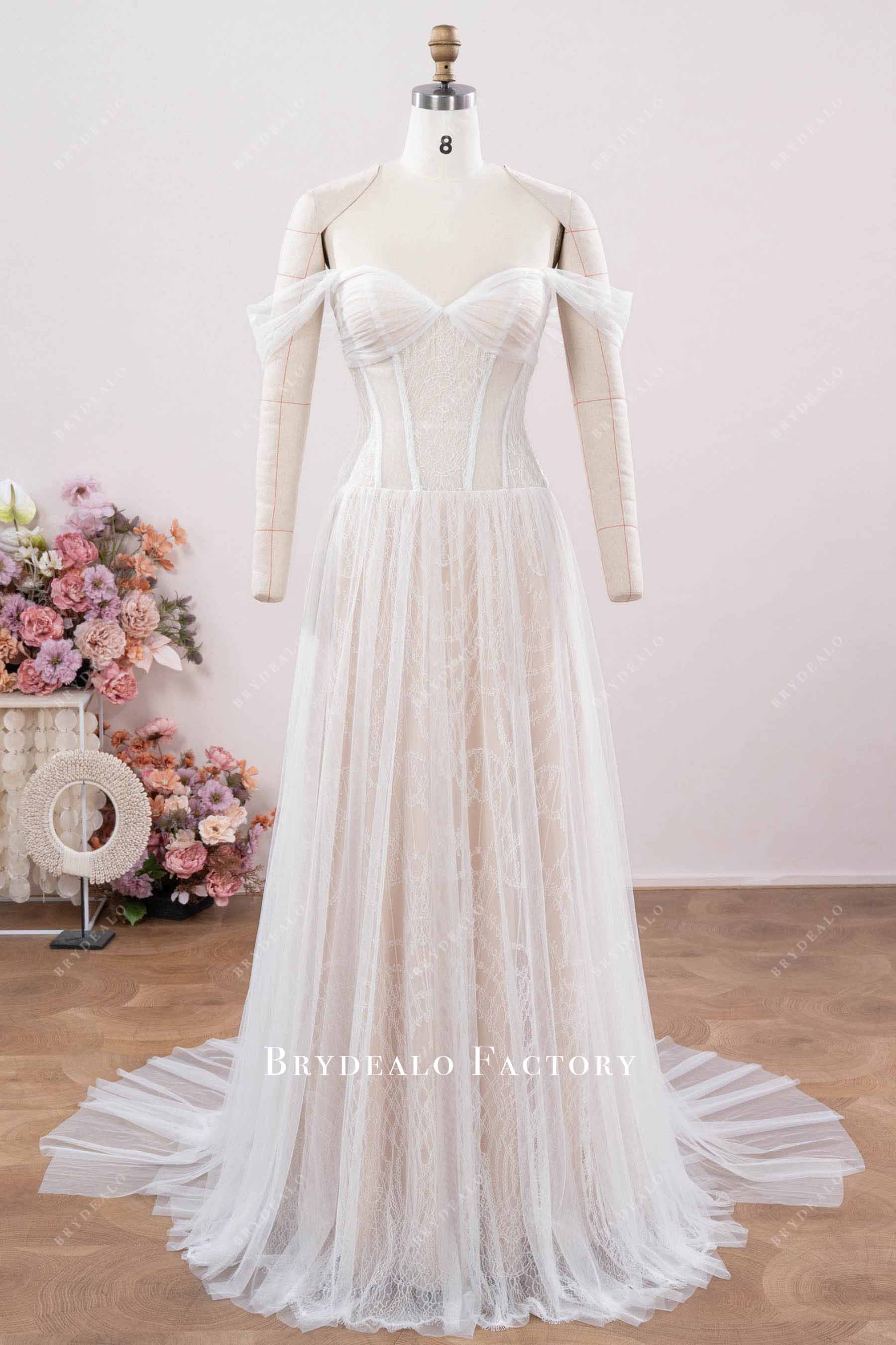 dreamy tulle beach wedding dress