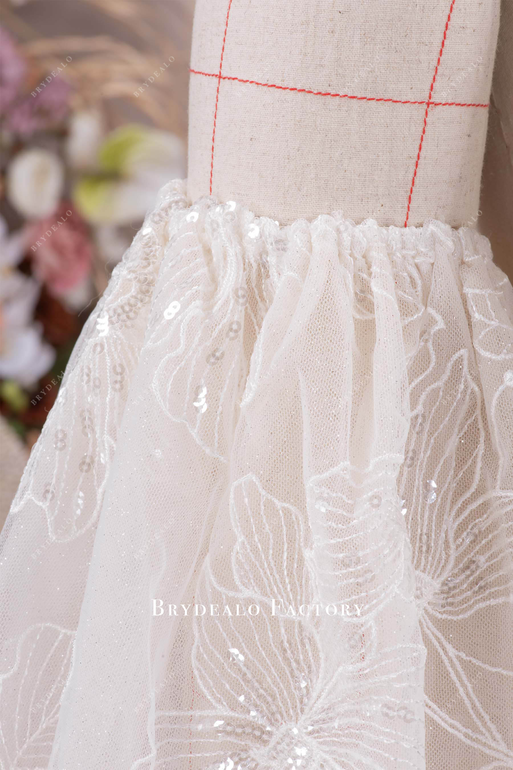 elastic band closure bridal sleeves
