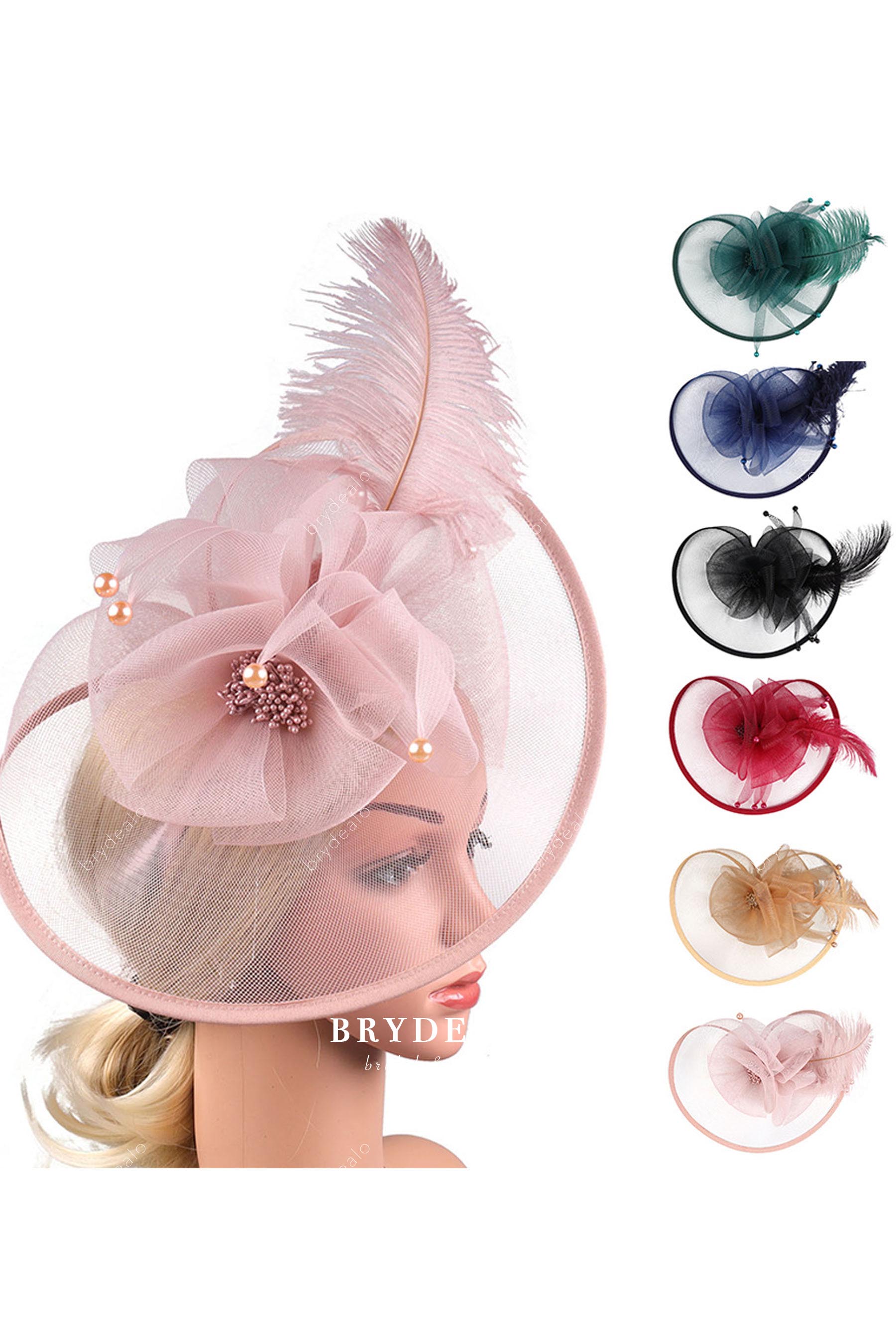 elegant feather women hat