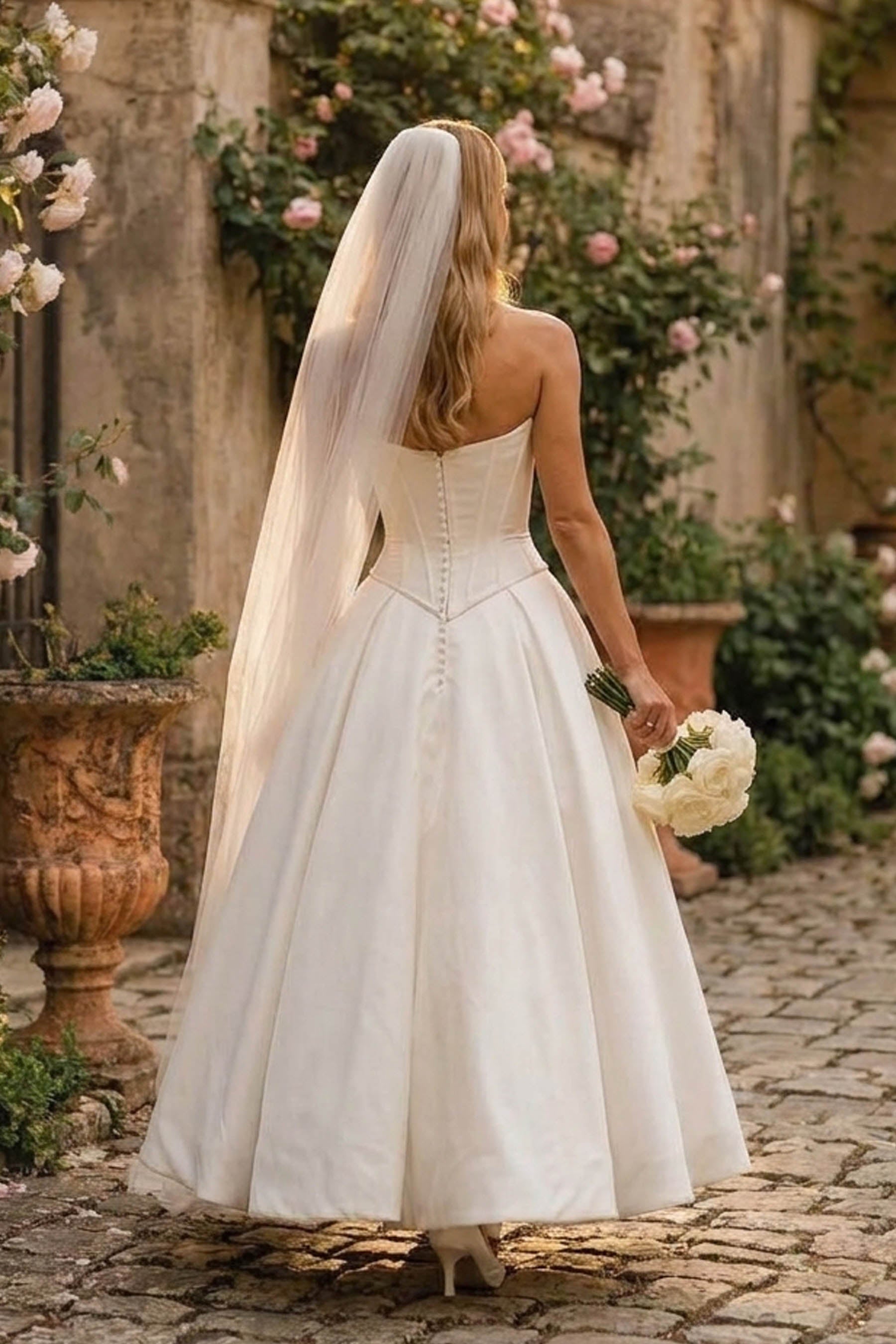 elegant mikado short wedding dress