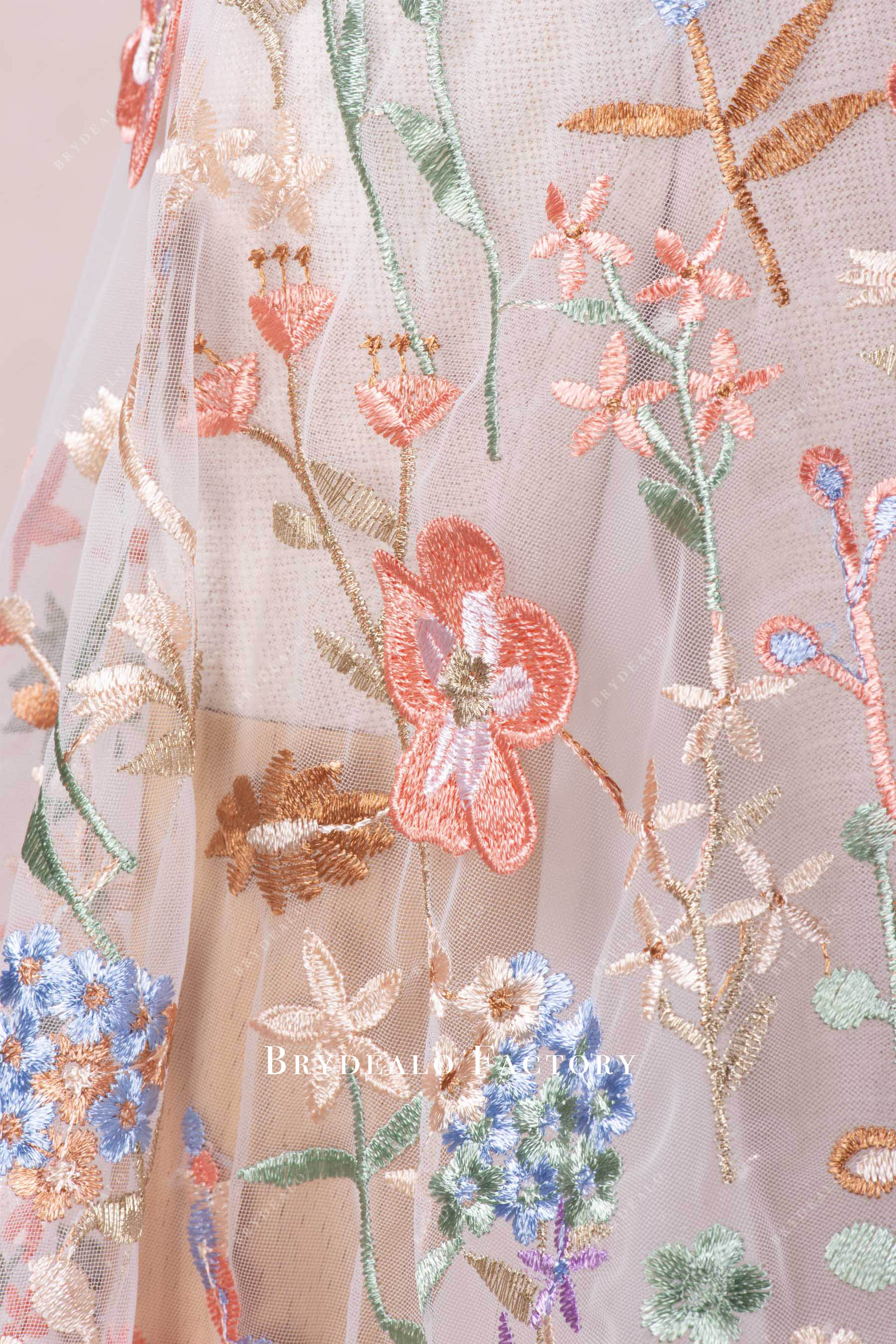 embroidery 3D flower lace