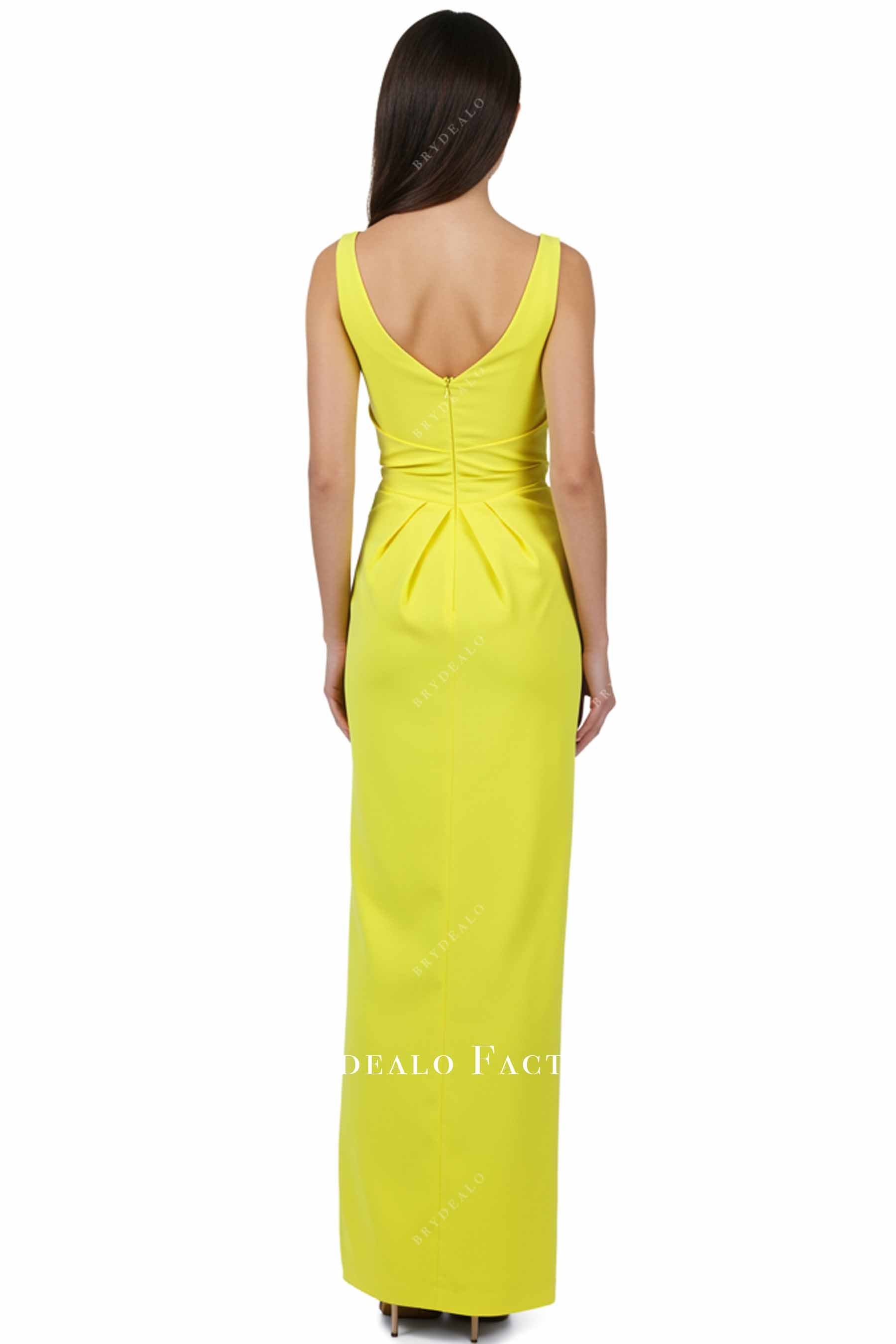 floor length sheath bridesmaid dress