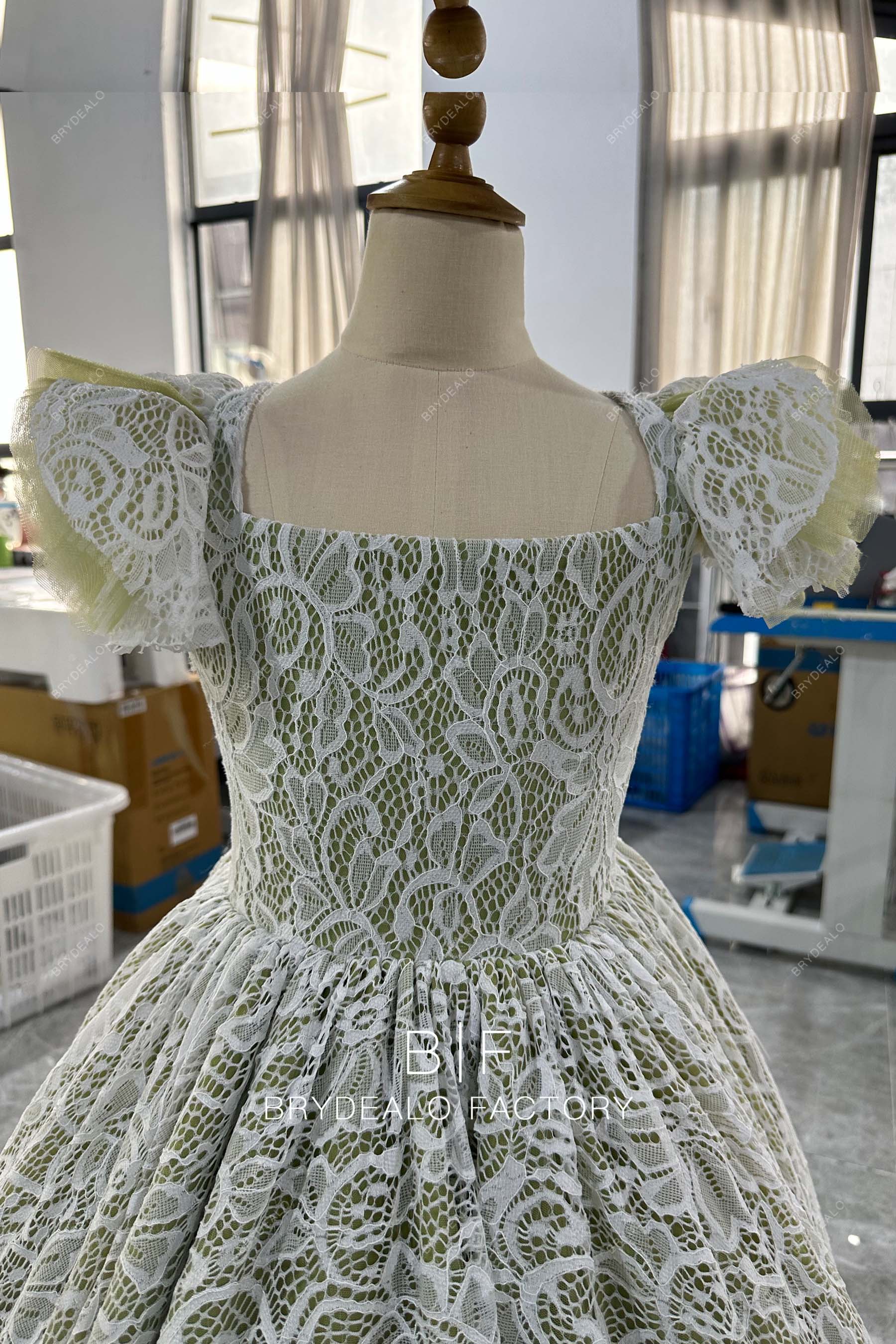flutter sleeves flower girl dress for less