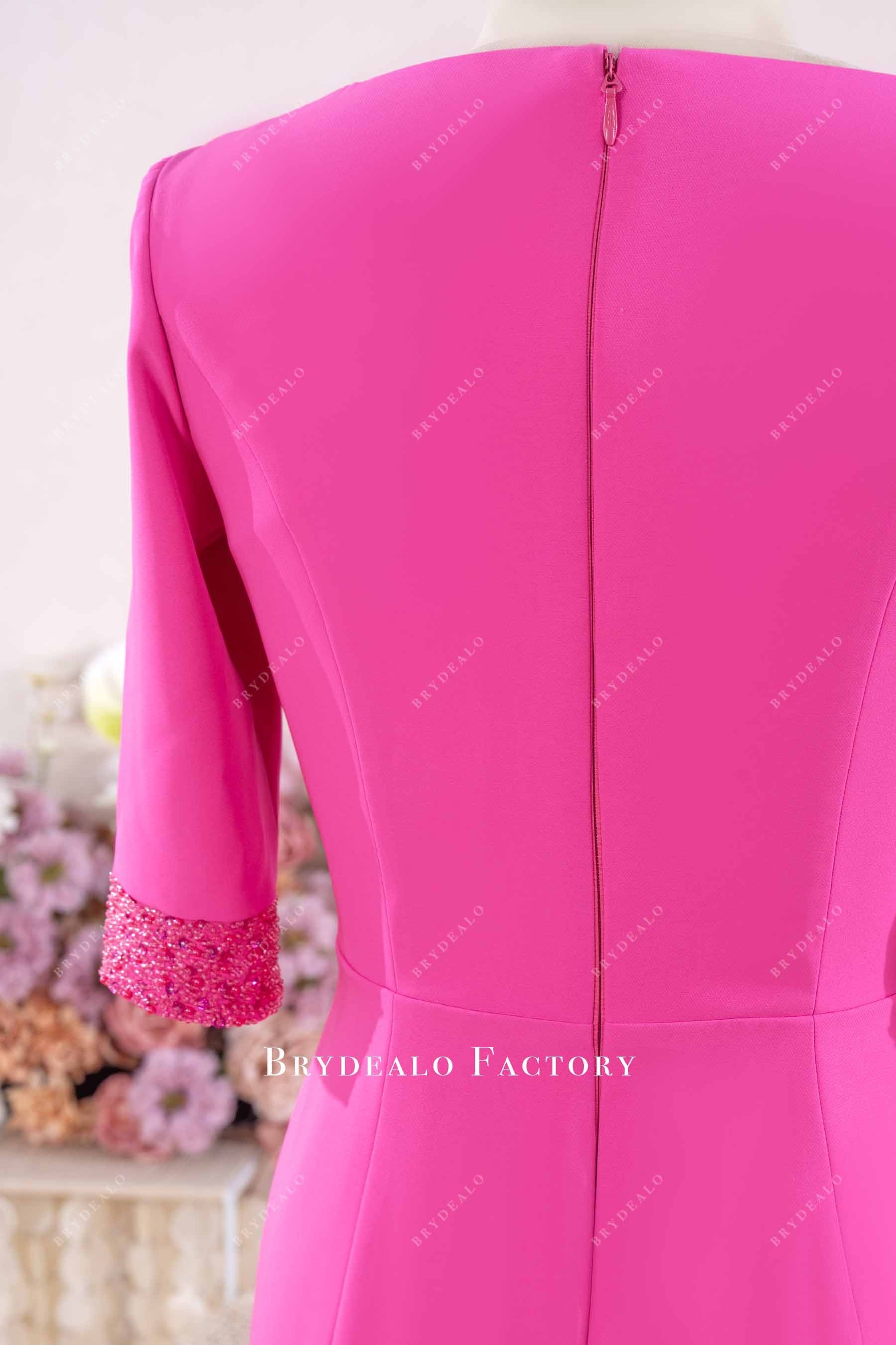 fuchsia half sleeve dress