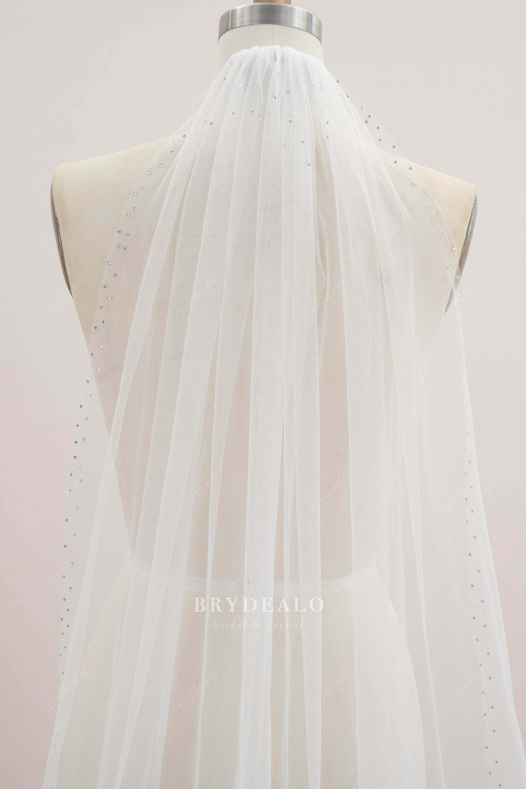 glittery rhinestone wedding veil