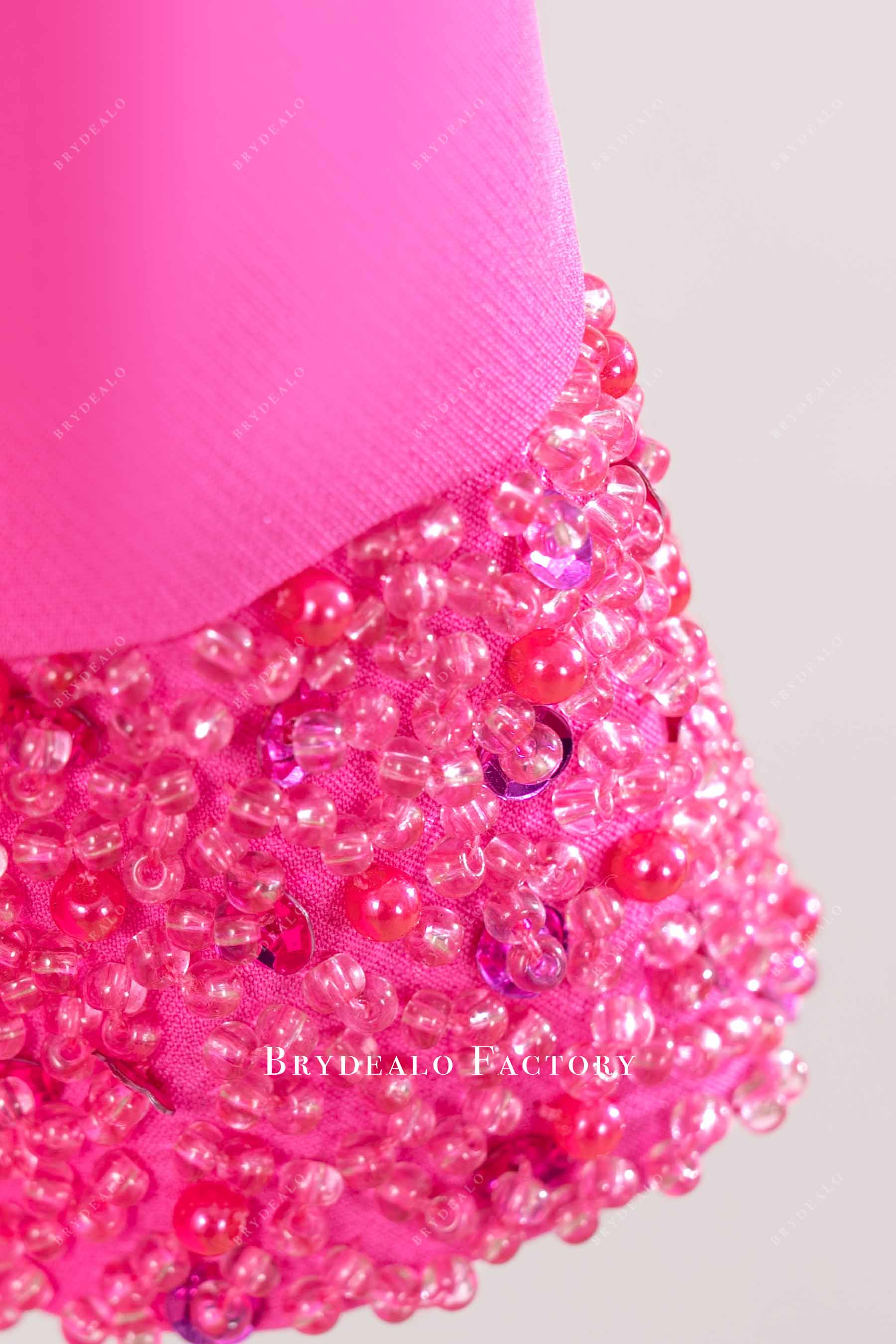 hand-sewn beading cuff dress