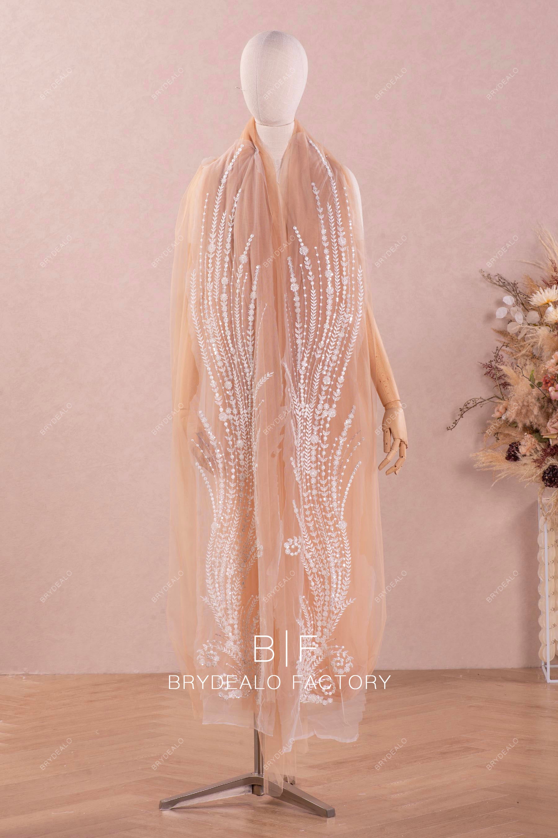 high-end beaded phoenix lace appliques