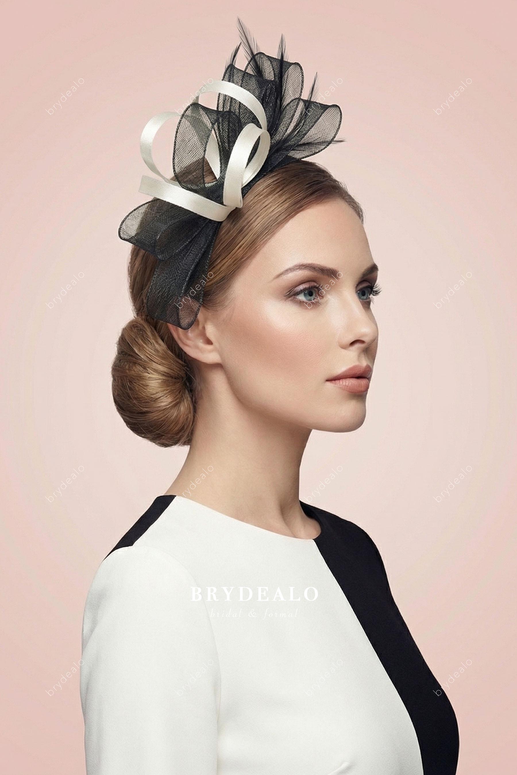 headband with formal dress Jet MARCHESA COUTURE X LELE SADOUGHI GRETA SILK HEADBAND