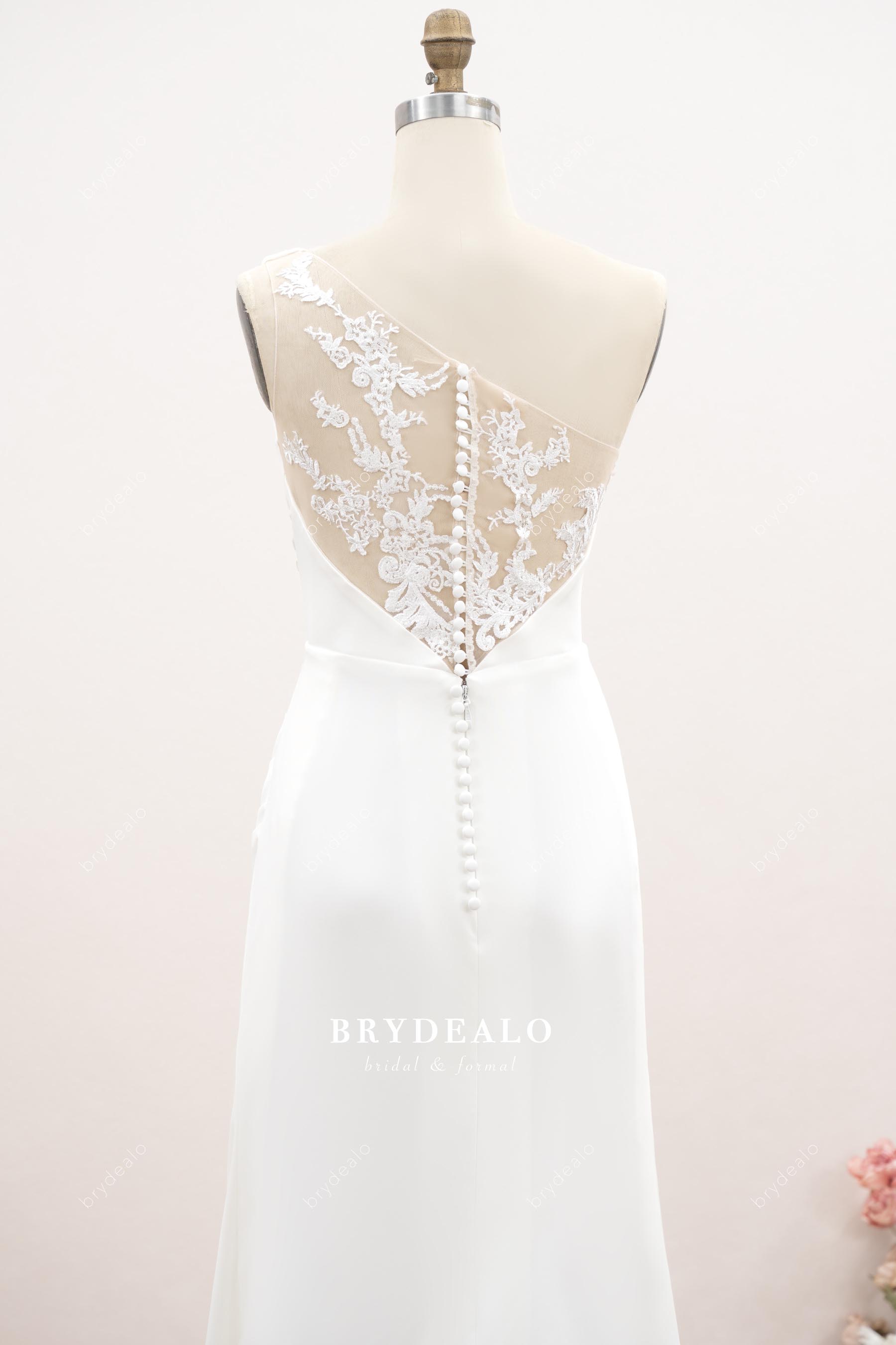 illusion v-back wedding dress