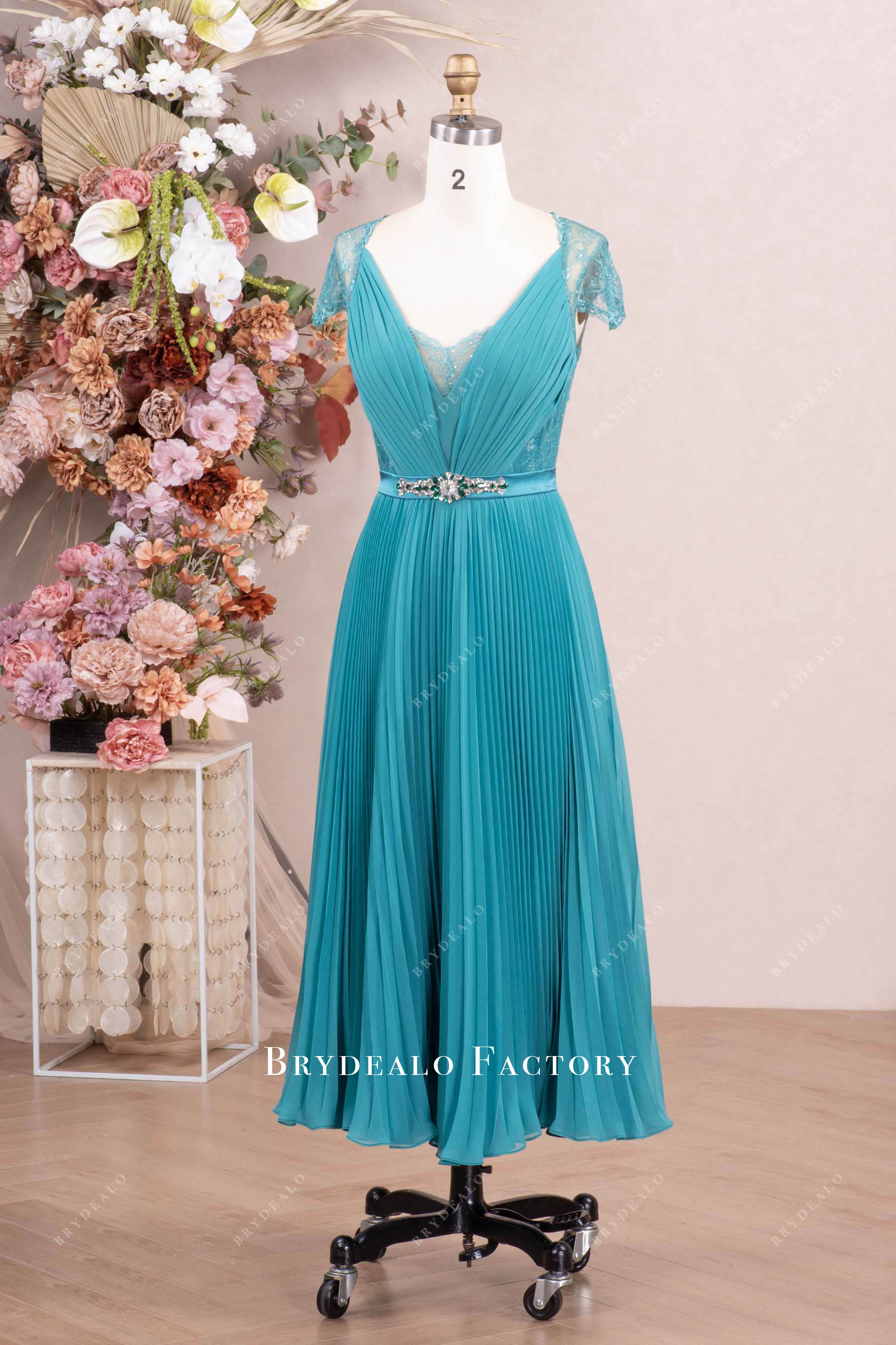 jade cape sleeve mother of the bride dress