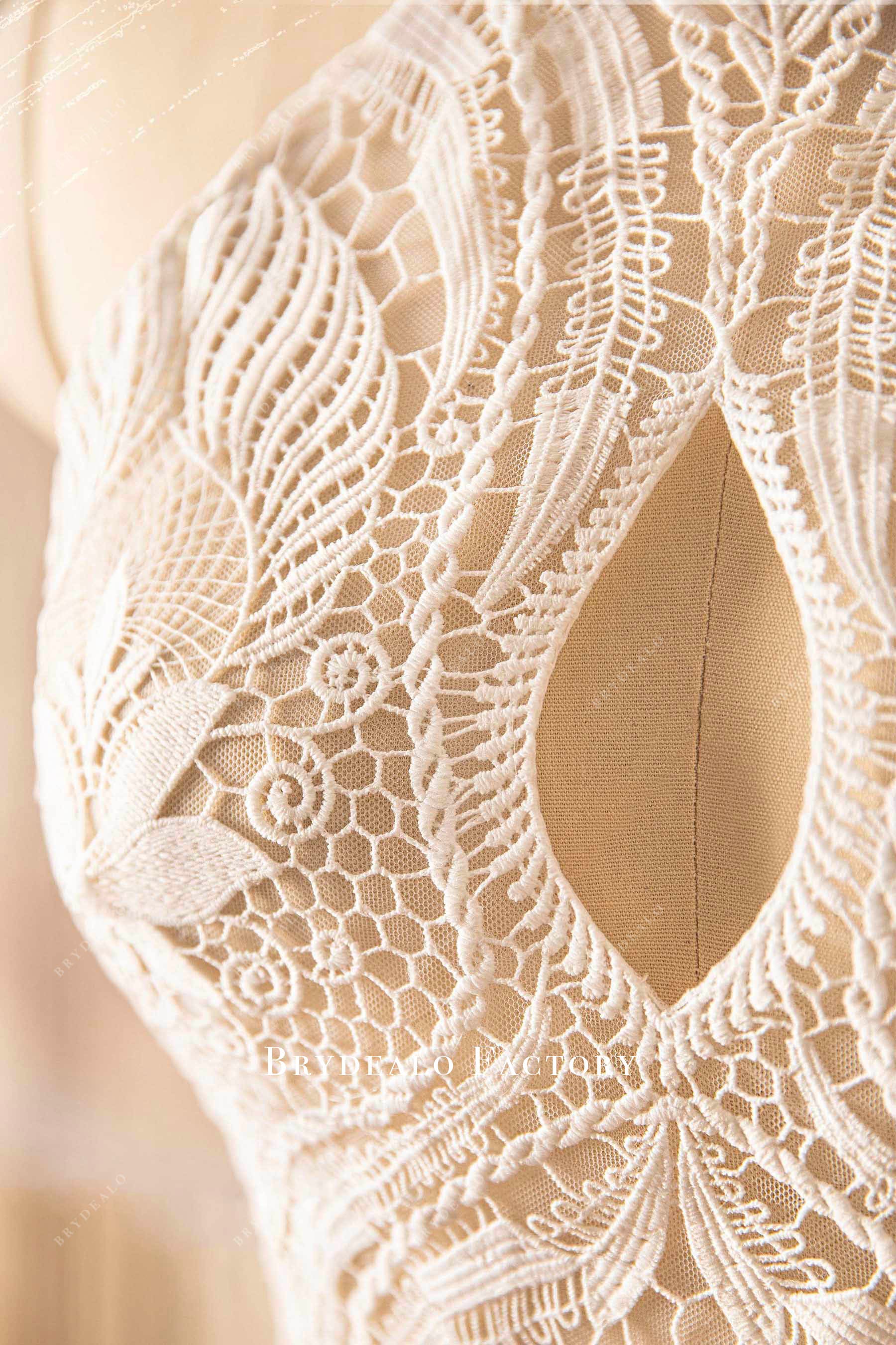 keyhole lace bridal top