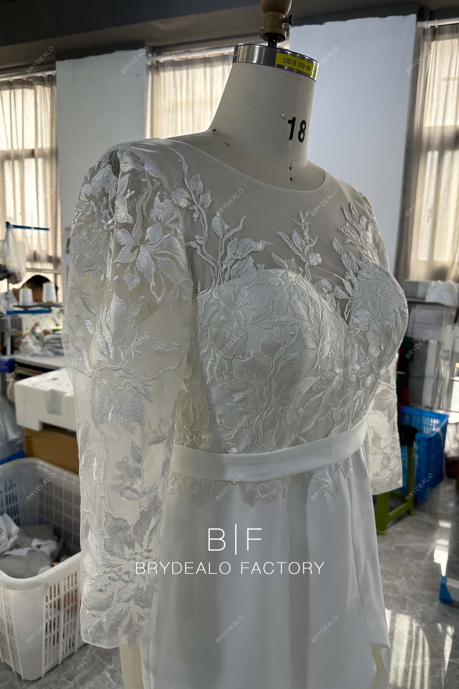 designer lace sleeves plus size bridal jumpsuit