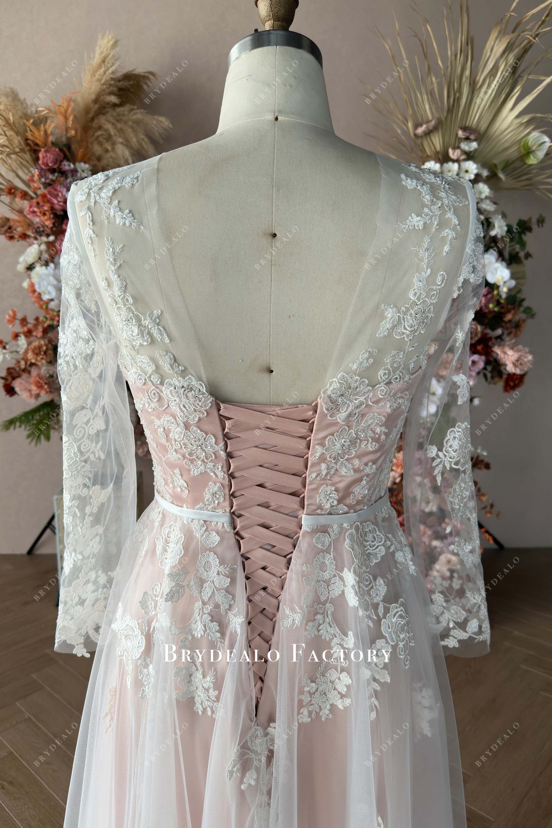 Private Label Lace-up Back Wedding Dress