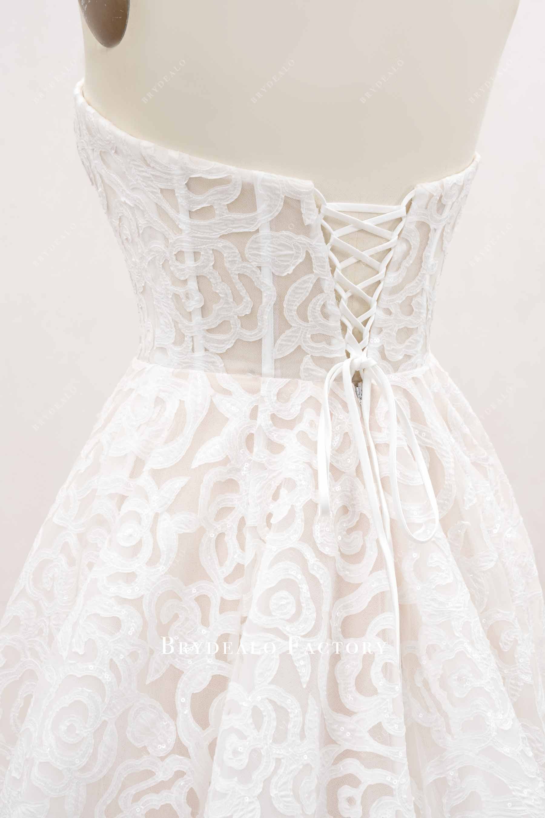 lace-up back wedding dress