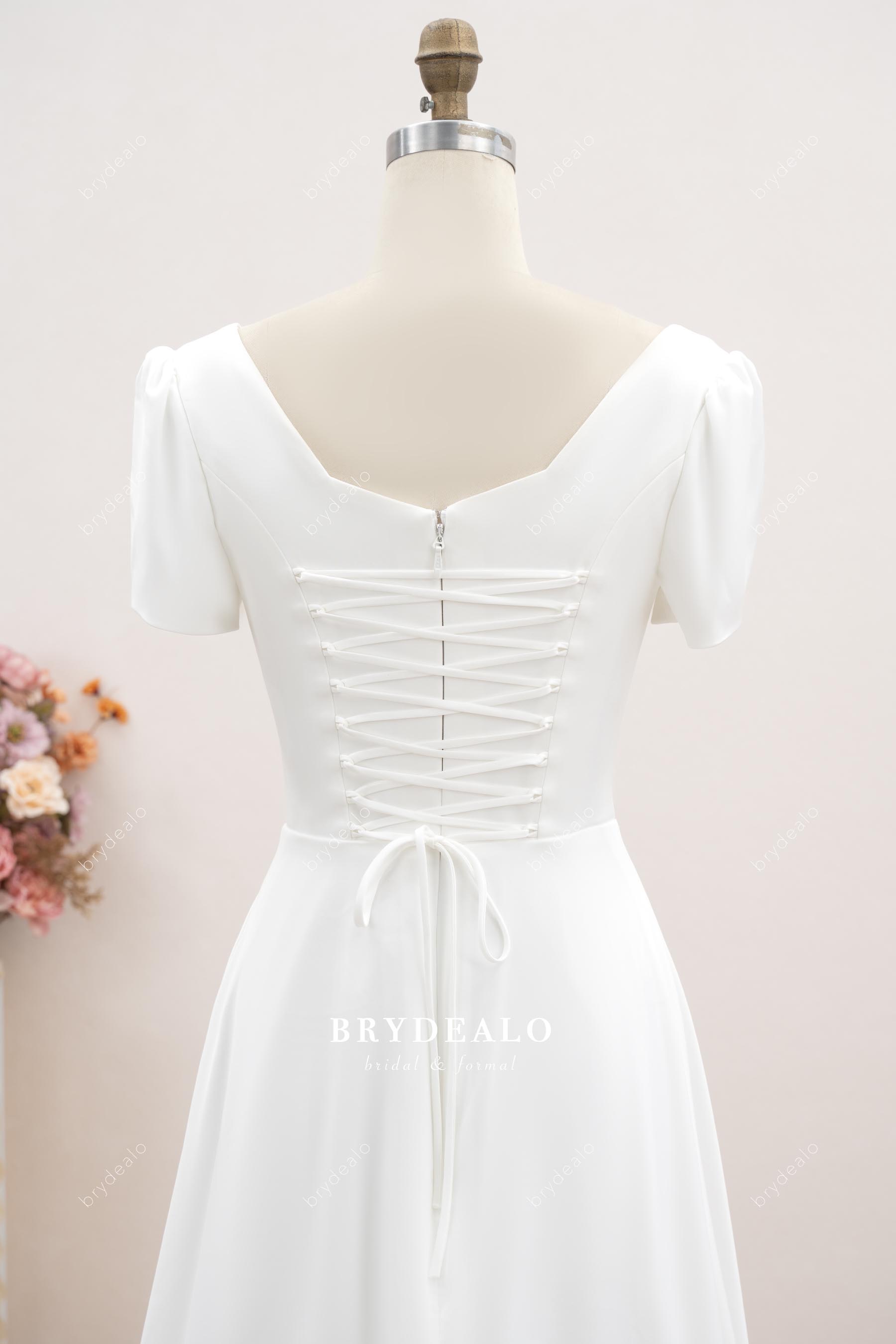 lace-up back wedding dress