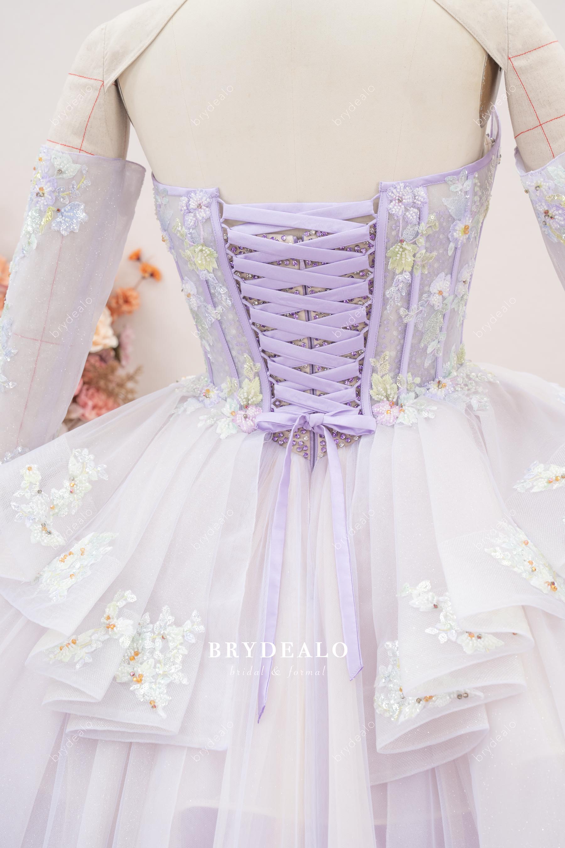 lace-up corset princess gown