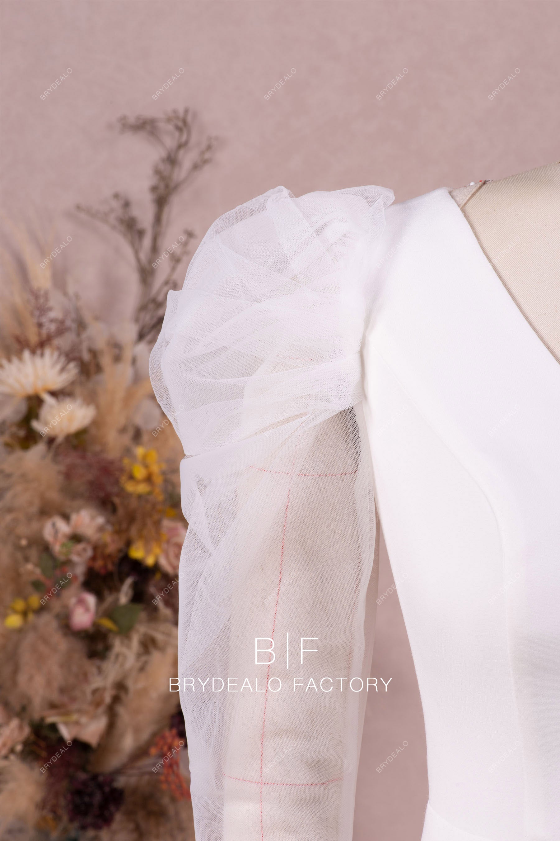 leg of mutton sleeves wedding dress