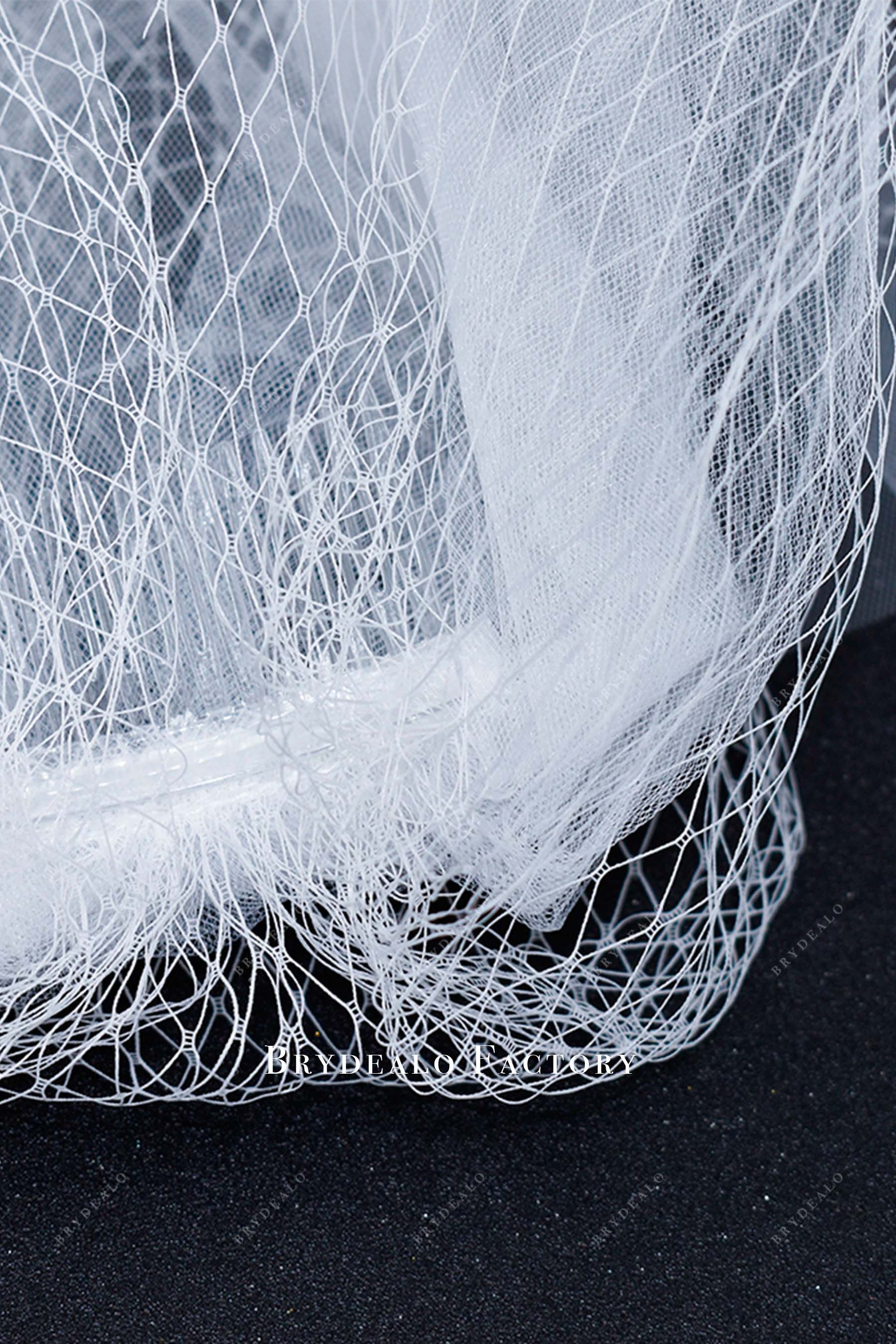 light ivory net bridal veil