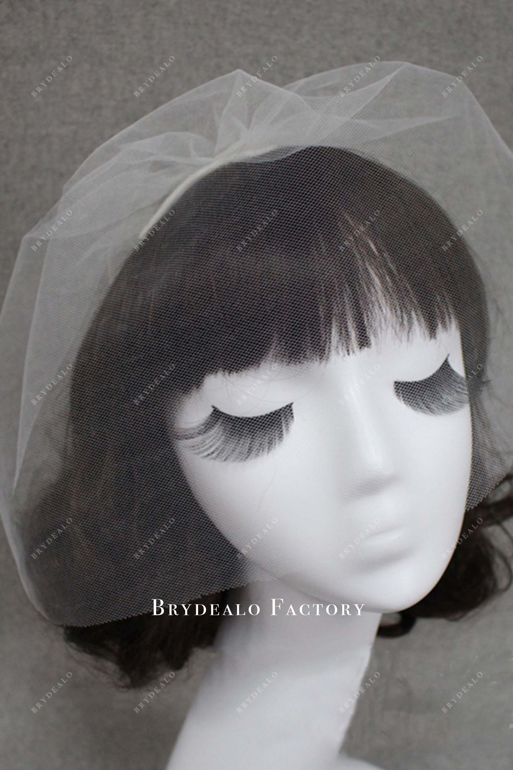 light ivory tulle bridal veil