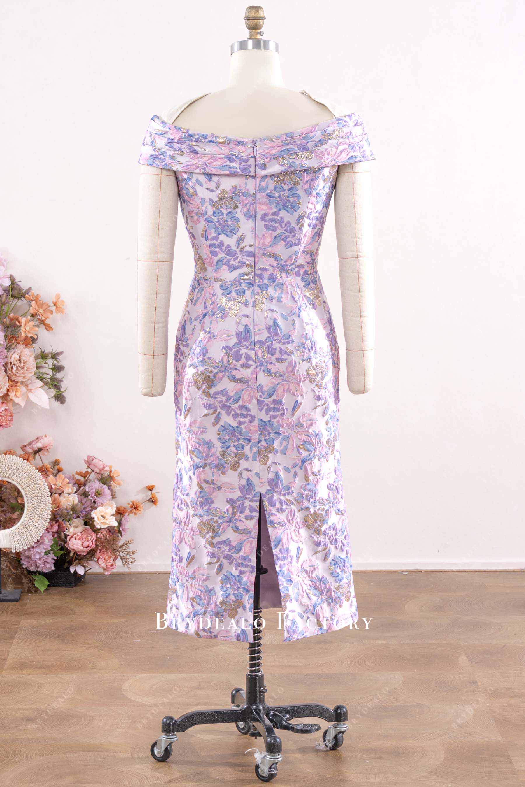 lilac pencil formal dress