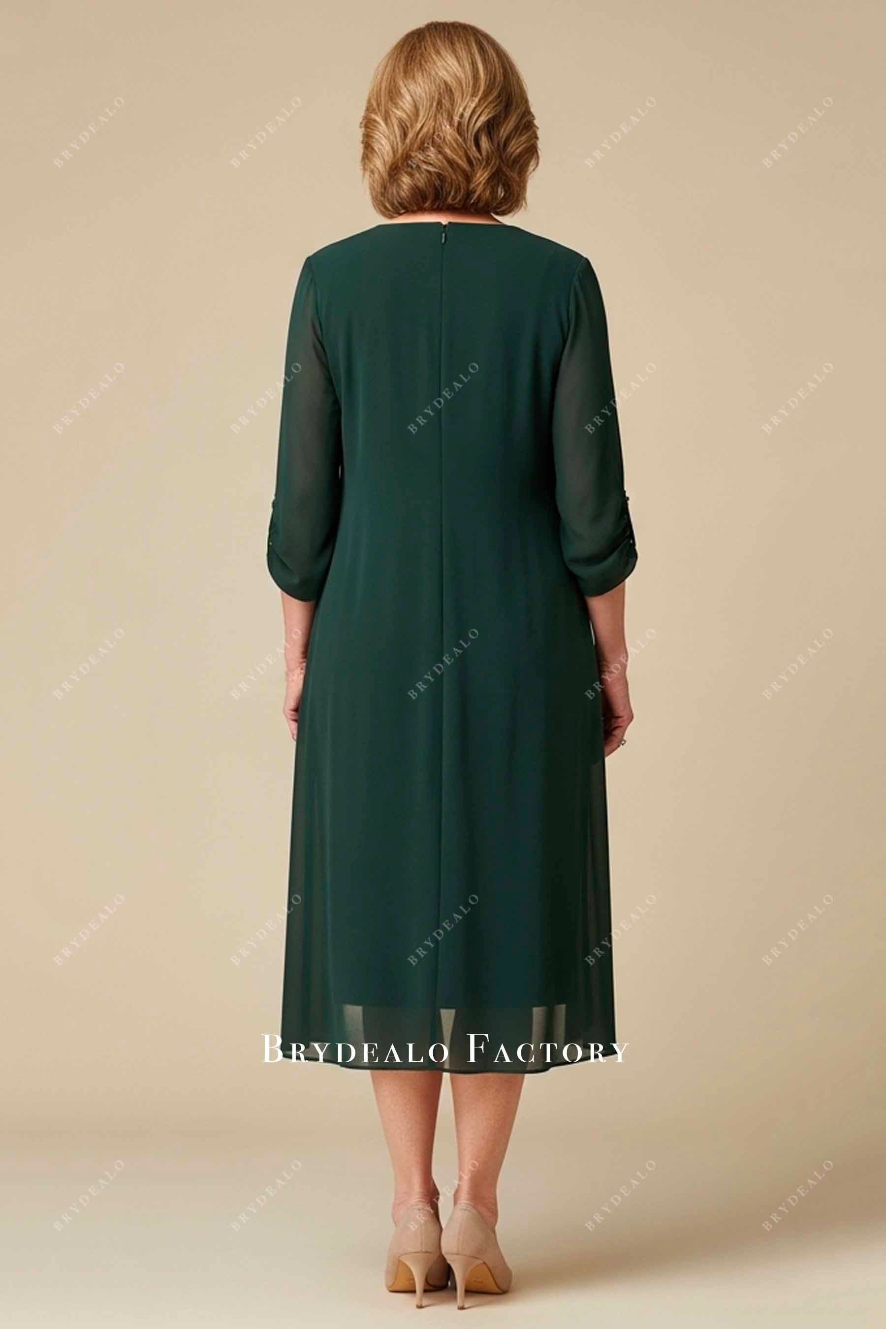 long chiffon jacket mother of bride dress