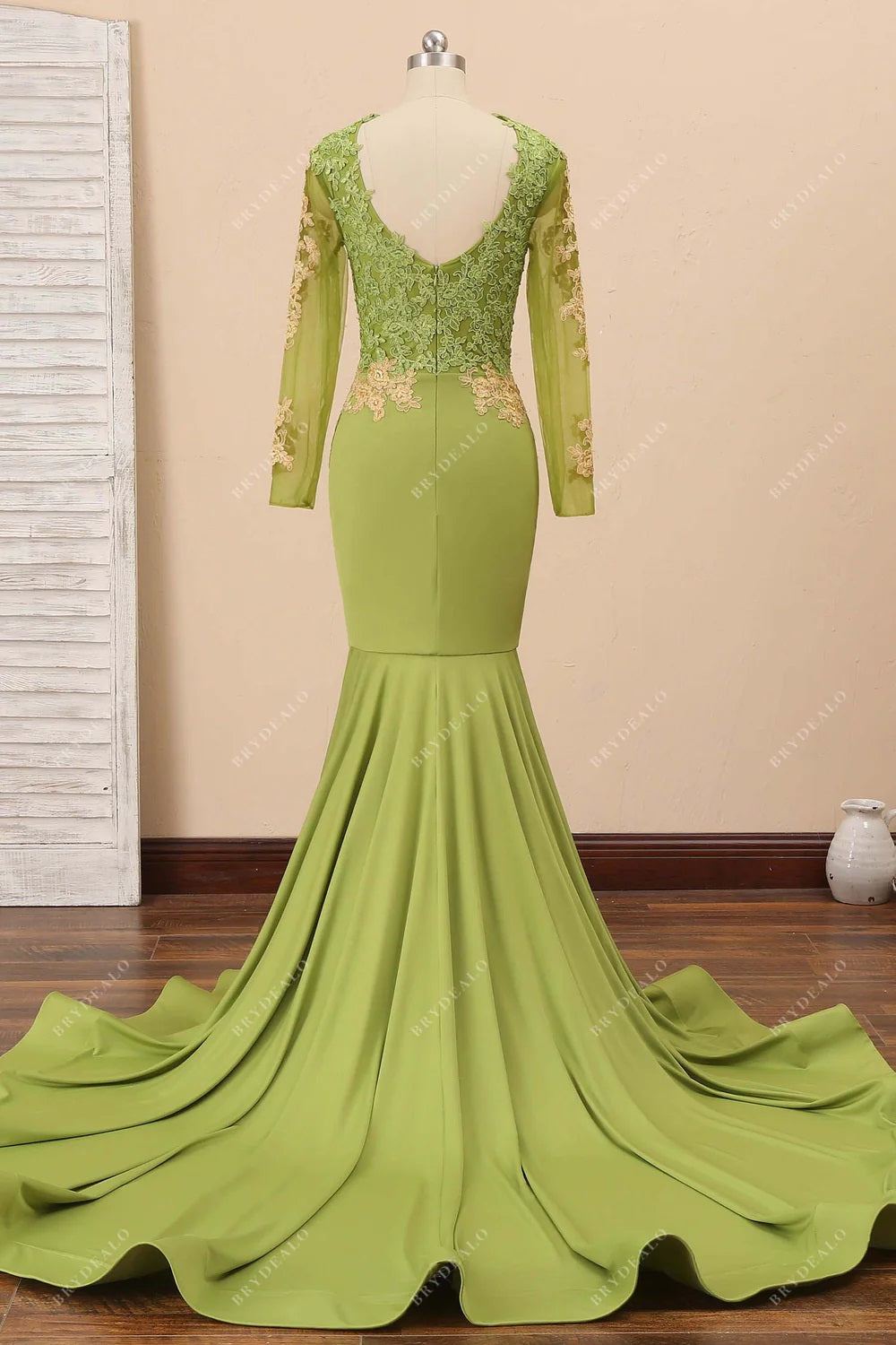 long ruffled prom dress
