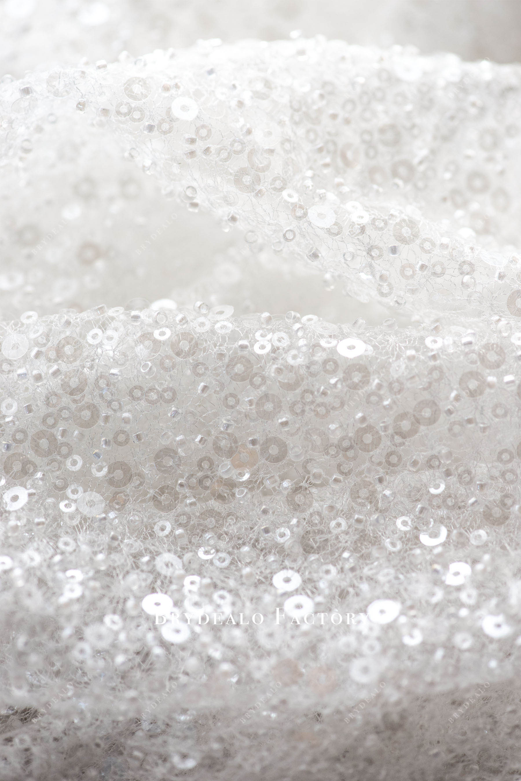 luxury clear sequin beading tulle