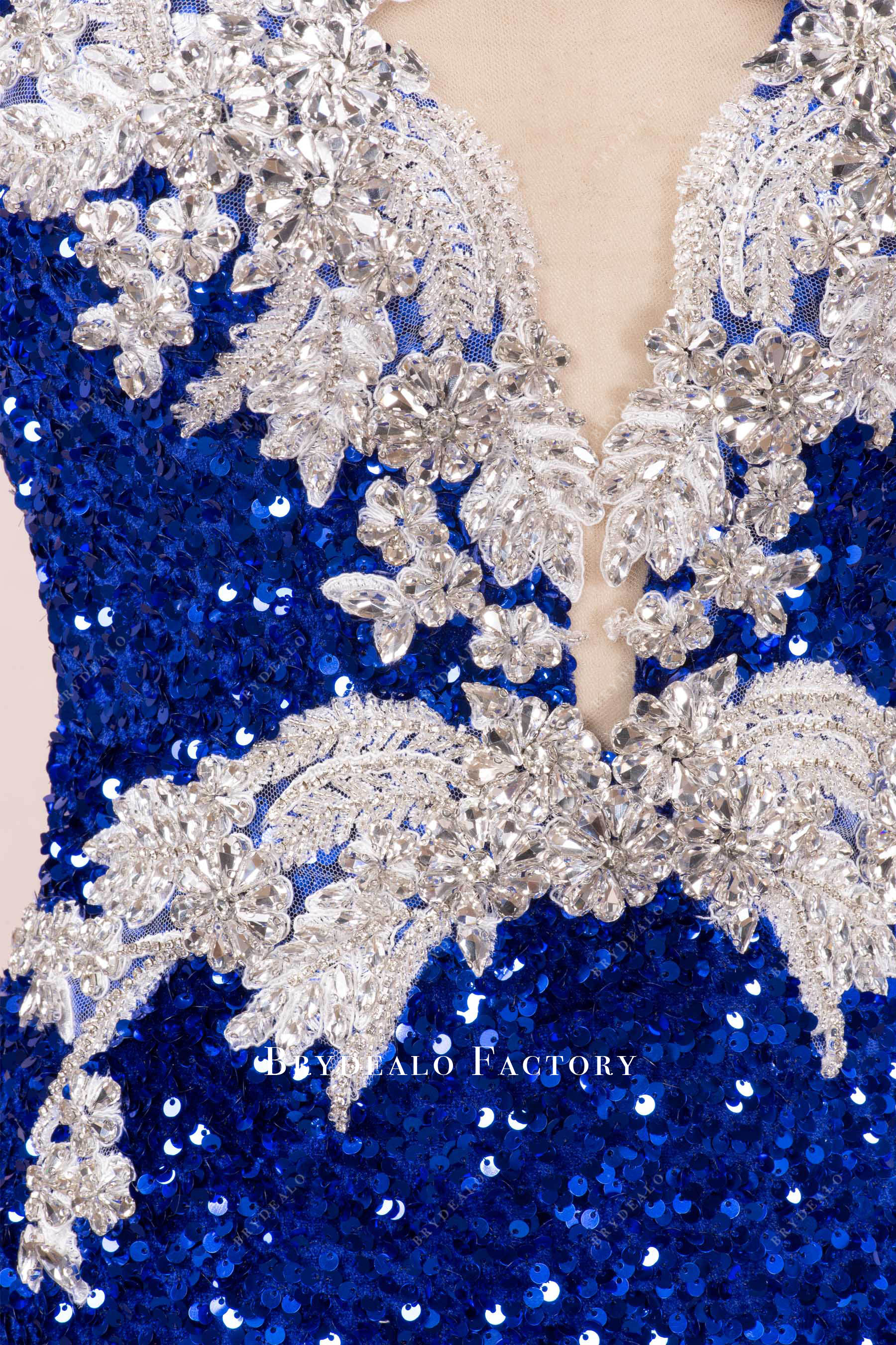 luxury sparkly rhinestone prom dress