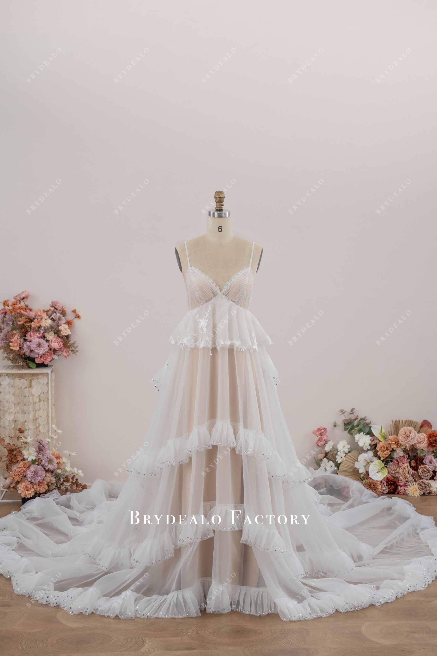 maternity lace organza wedding dress