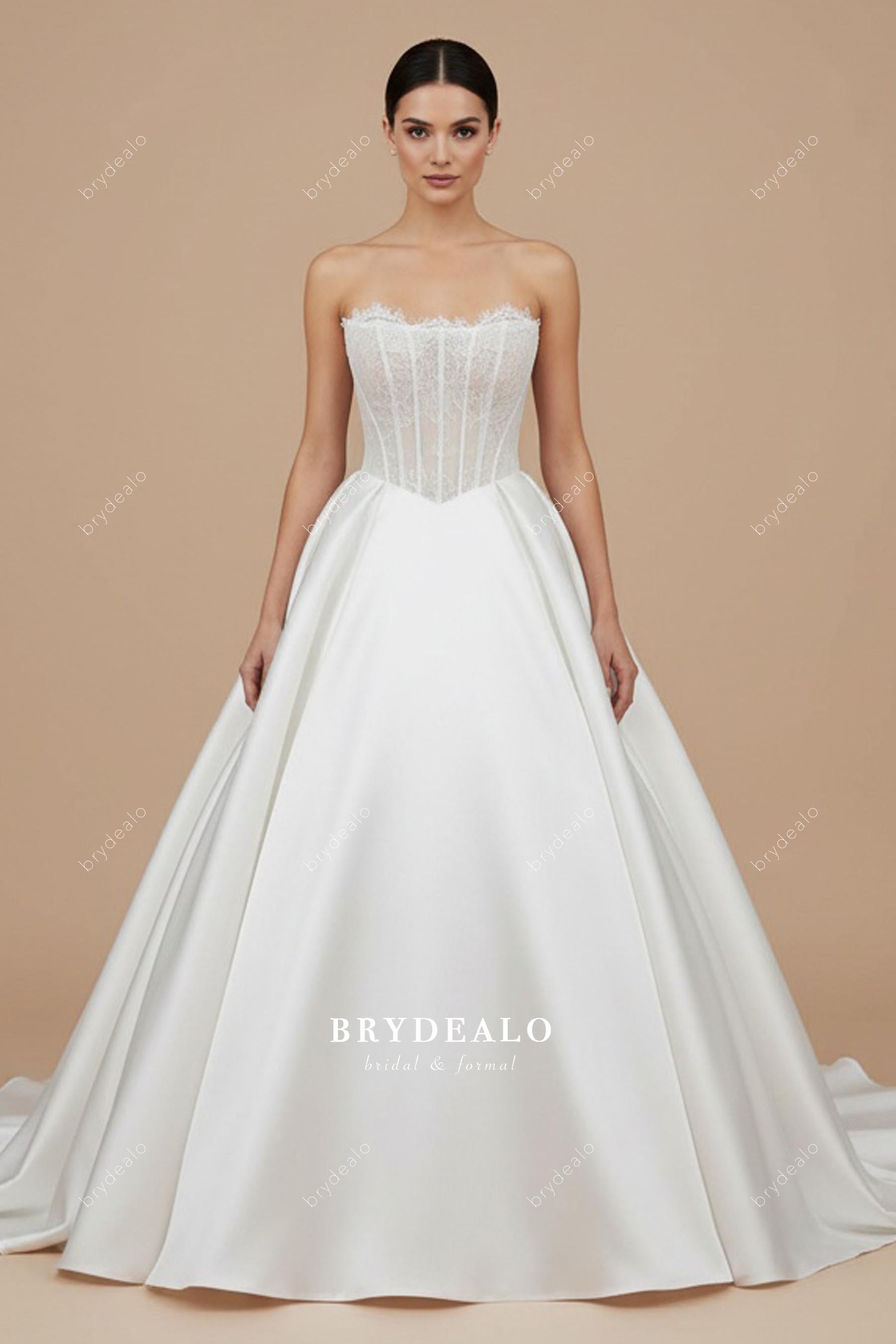 Large Bowknot Cording Lace Corset Mikado Wedding Ballgown Large Bowknot Cording Lace Corset Mikado Wedding Ballgown