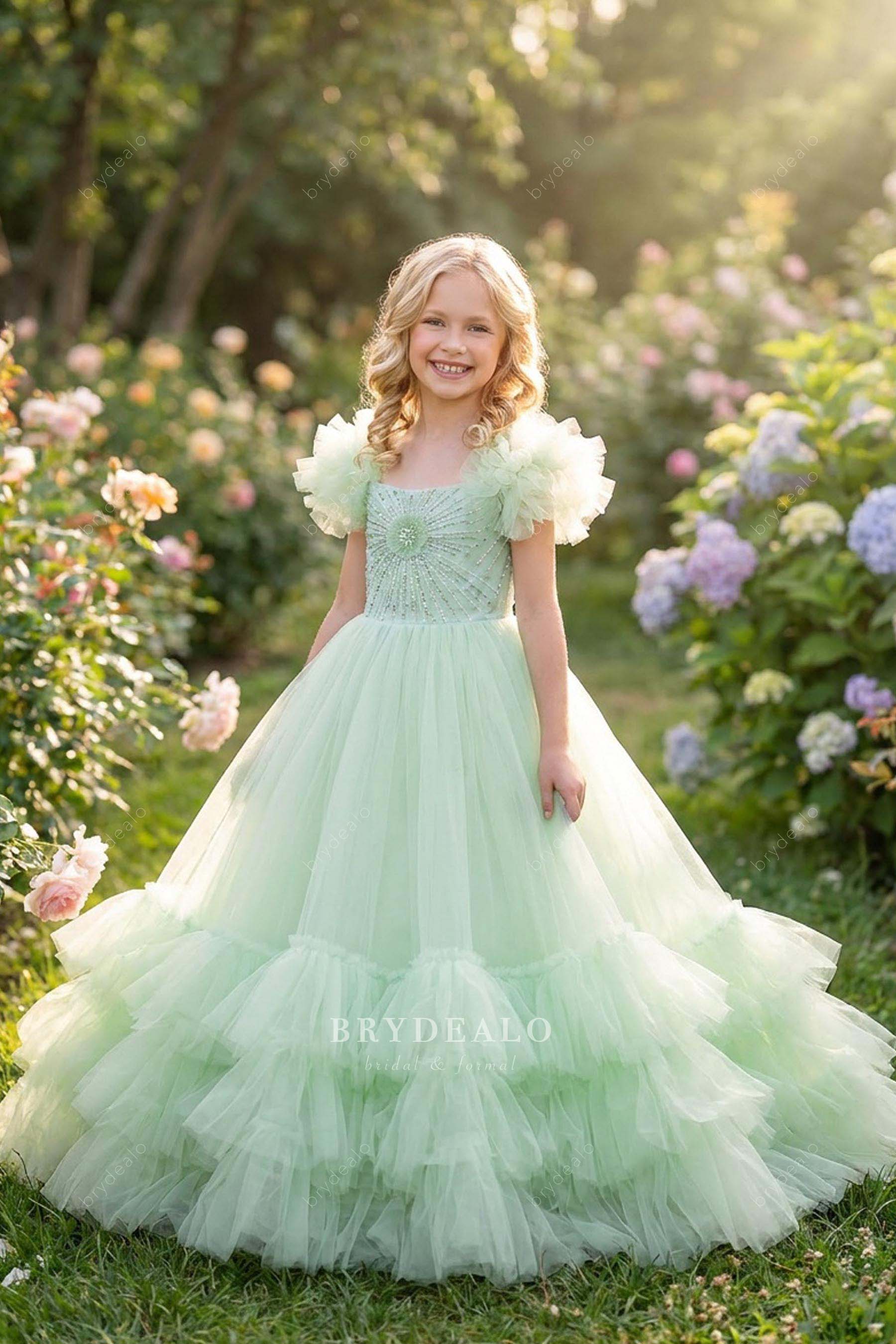 mint kids pageant gown