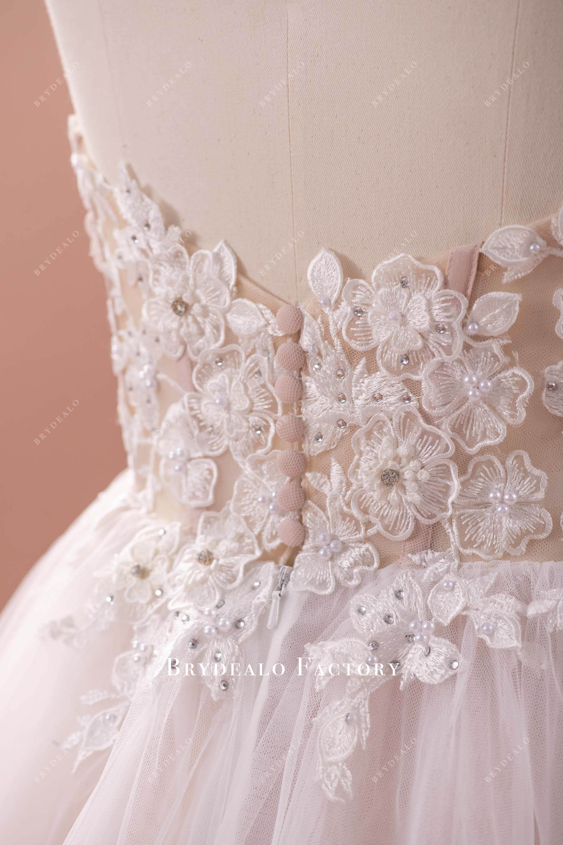 nude bodice lace wedding gown
