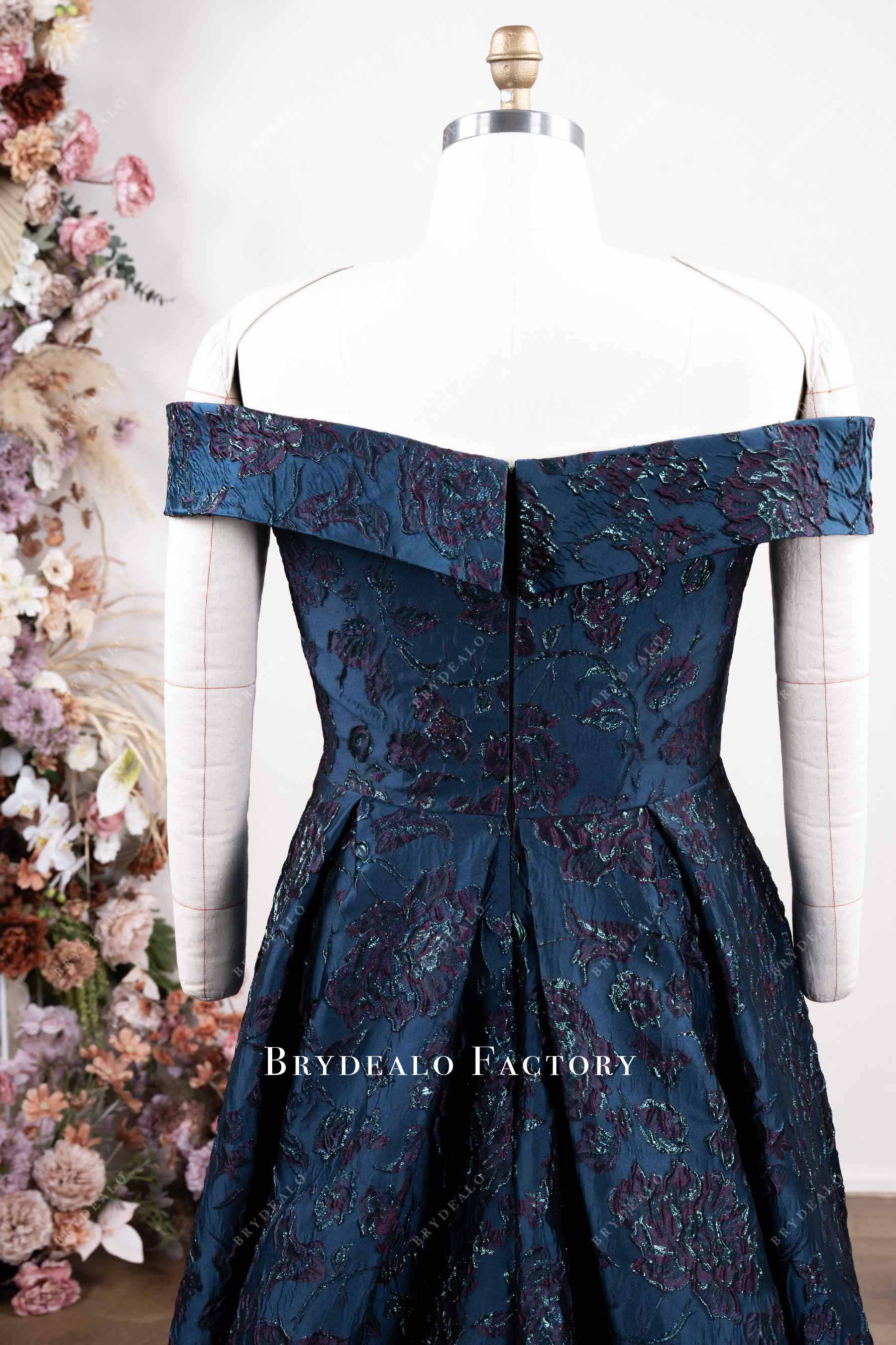 off-shoulder prom dress