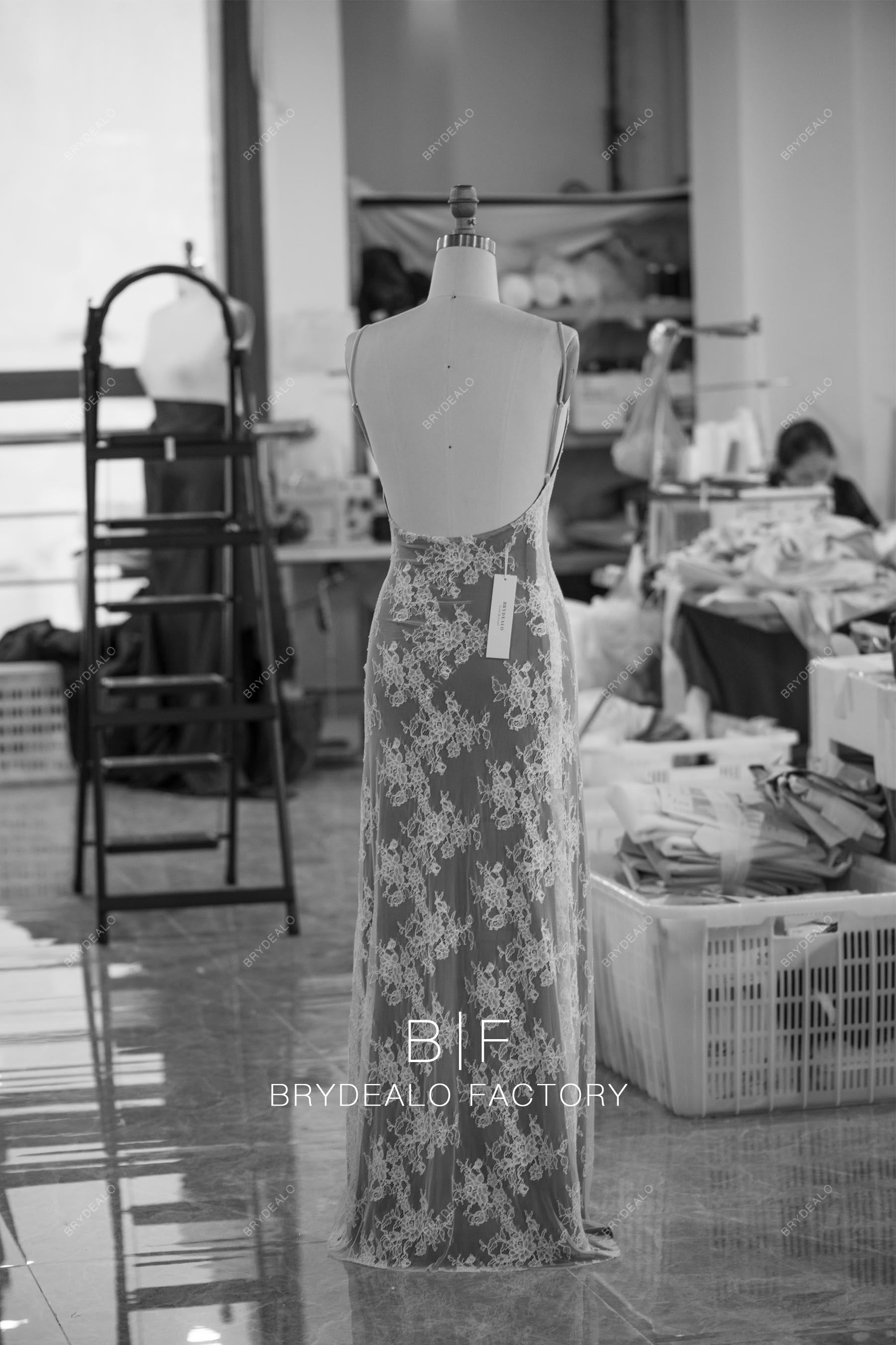 open back floor length slip dress