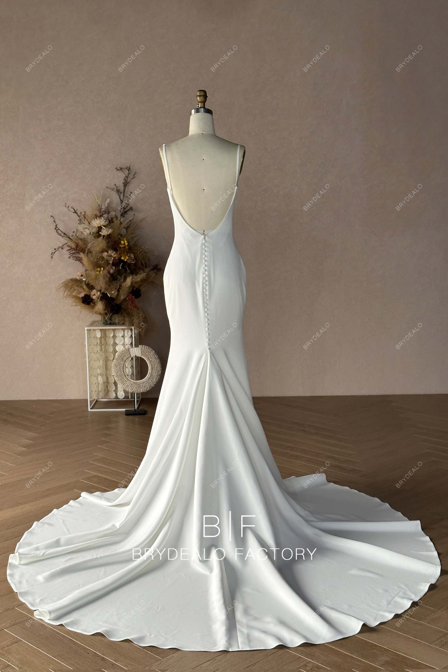 Private Label Long Train Custom Mermaid Bridal Dress