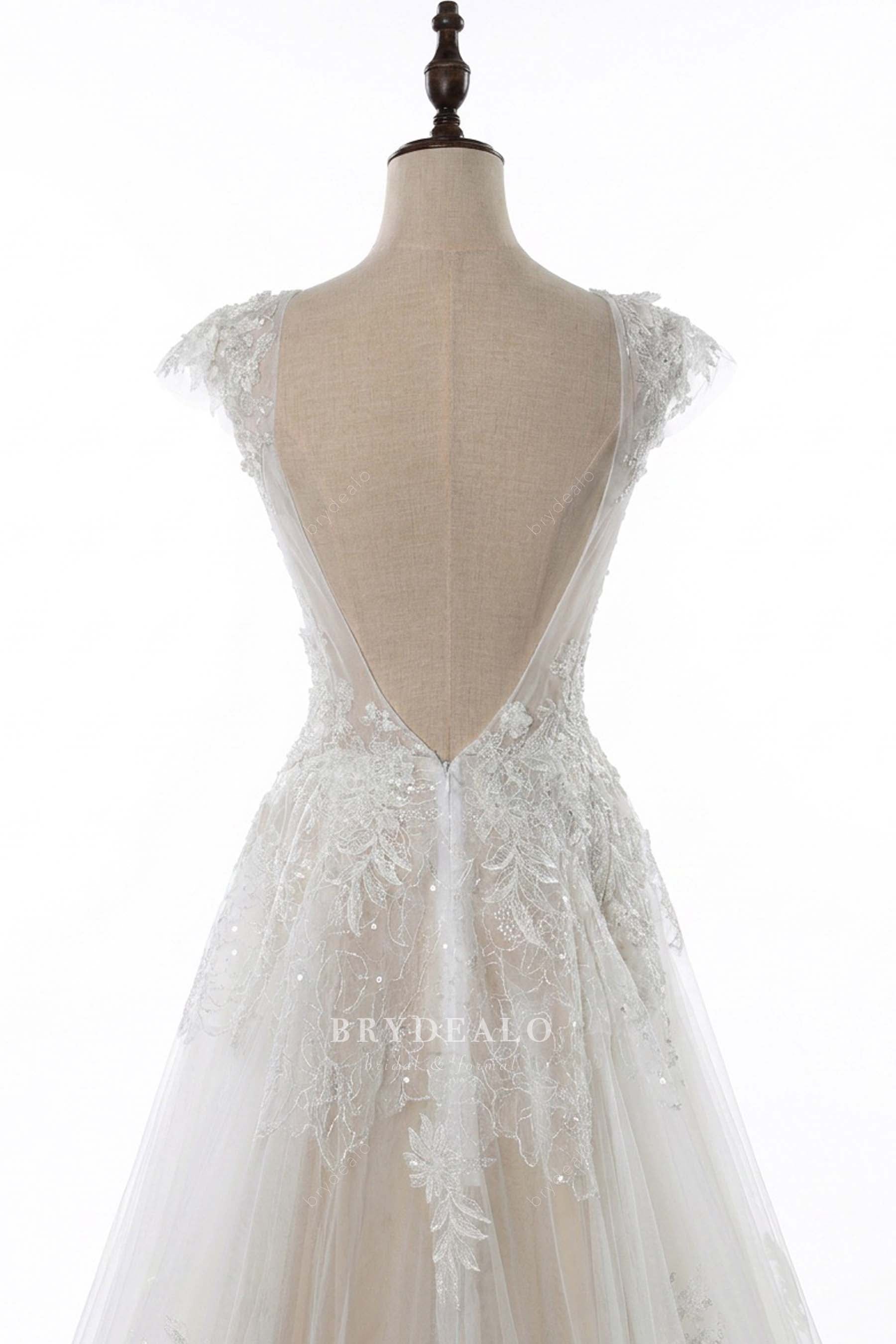 open back wedding dress