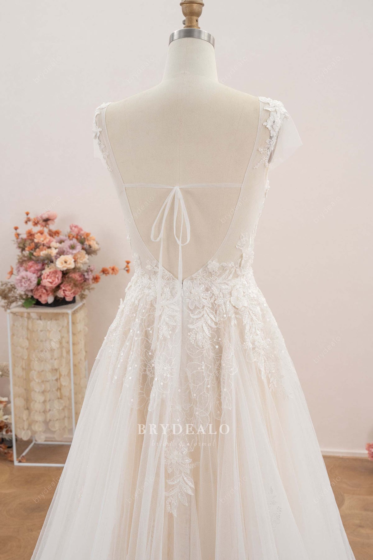 open back wedding dress