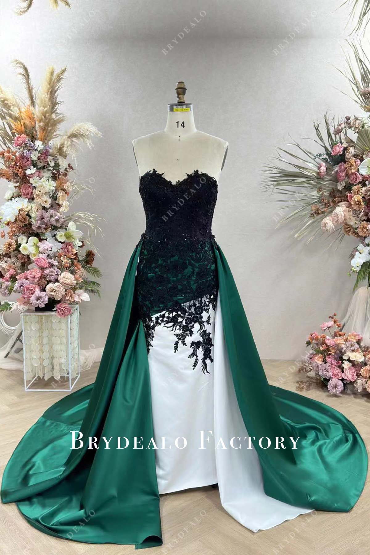 Private Label Multi-Colored Strapless Wedding Dress Overskirt