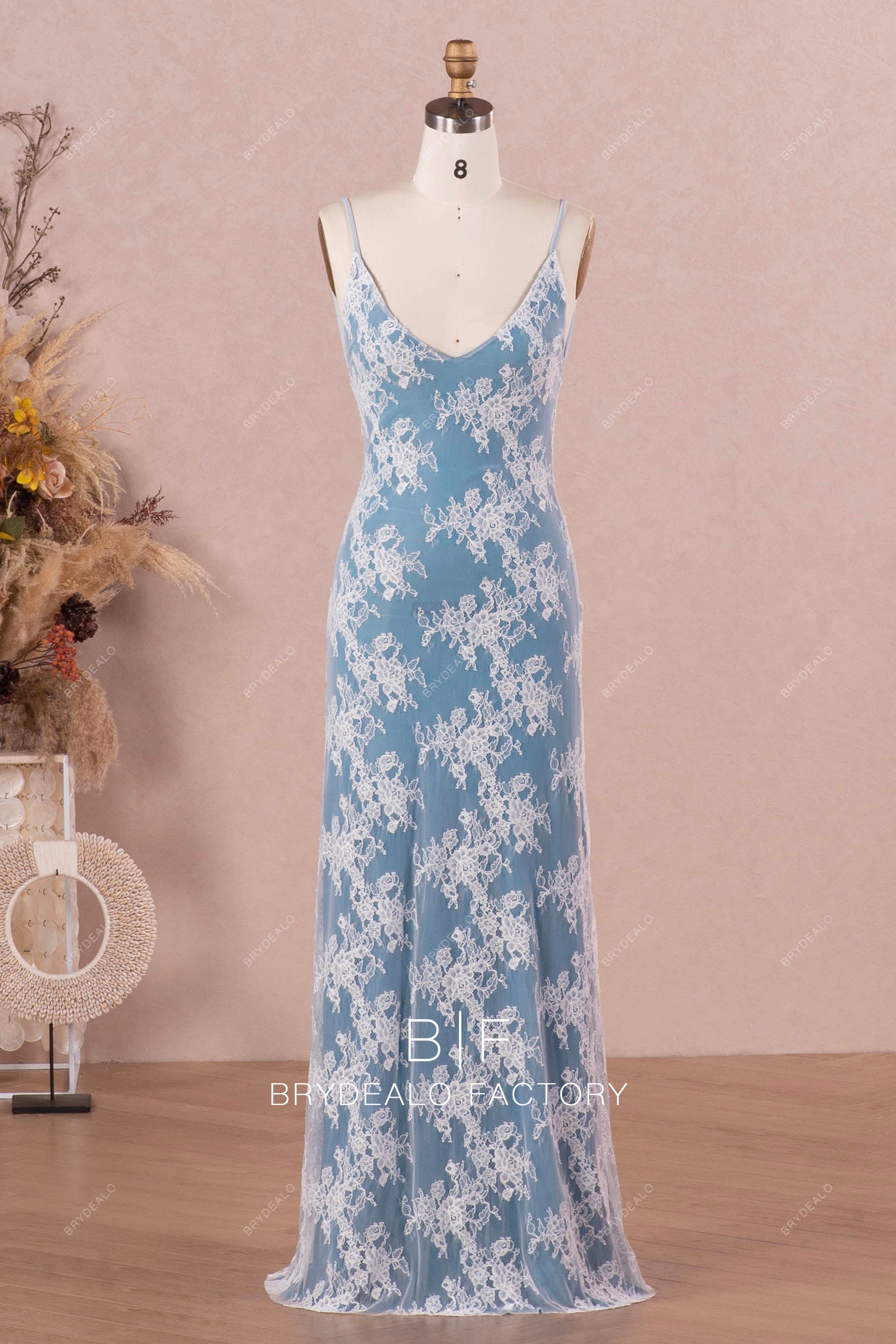 Peacock Flower Lace Sheath Bridal Slip Dress Peacock Peacock Flower Lace Sheath Bridal Slip Dress Peacock