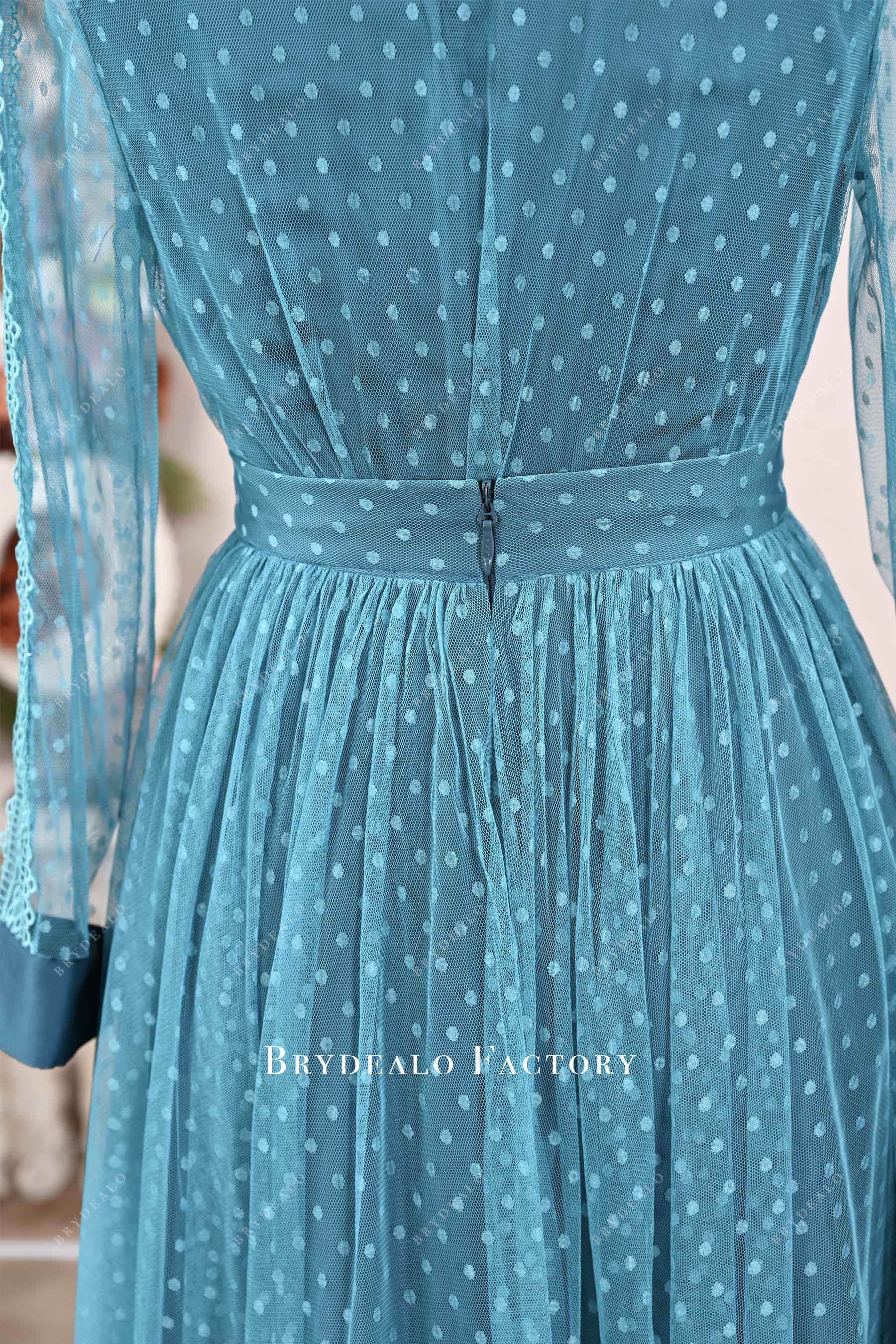 peacock polka dot tulle blouse skirt