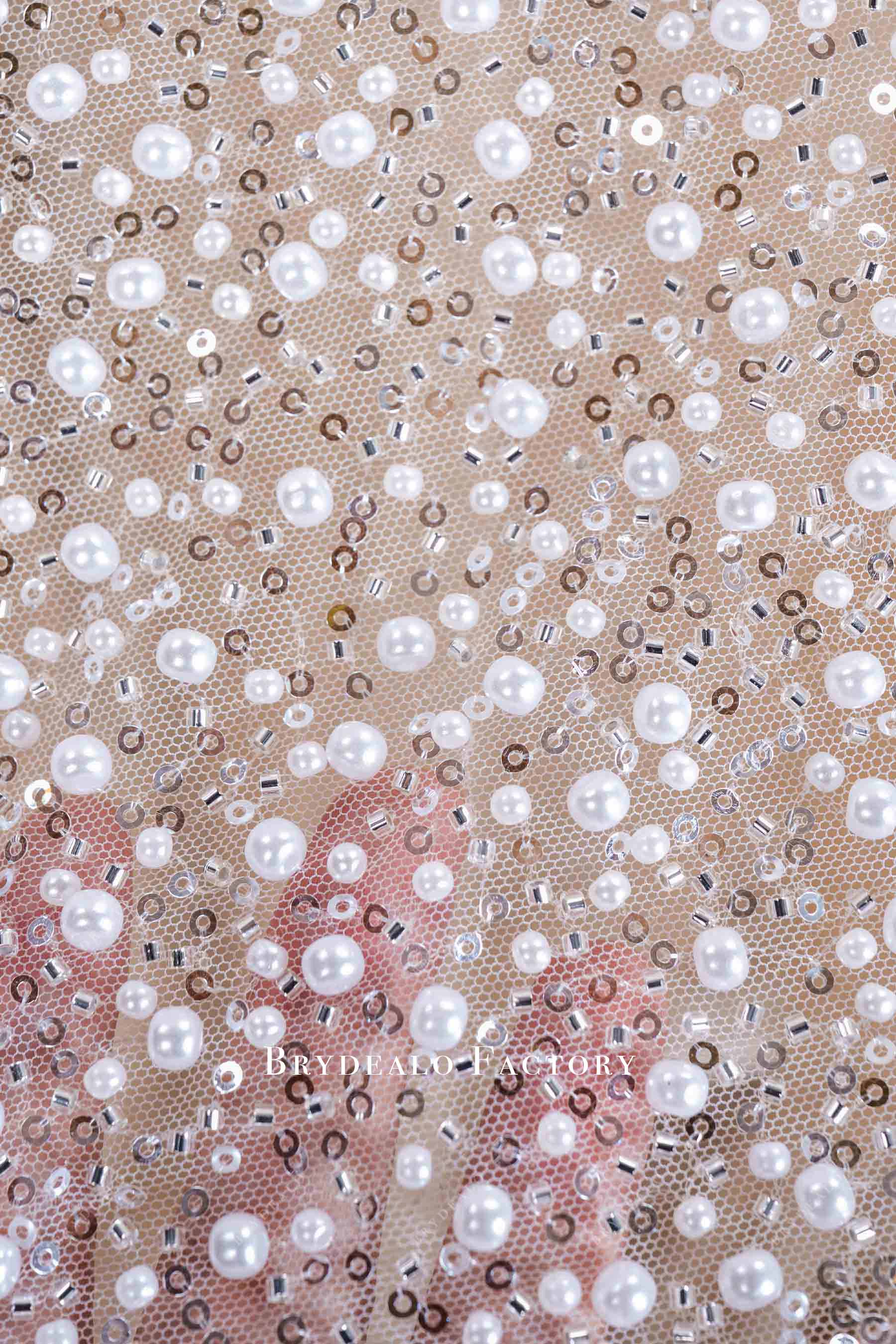 pearl tulle fabric