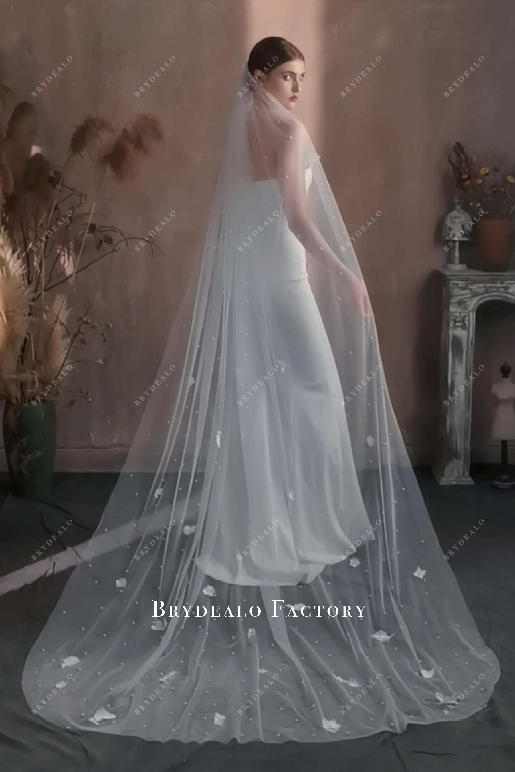 pearls bridal veil