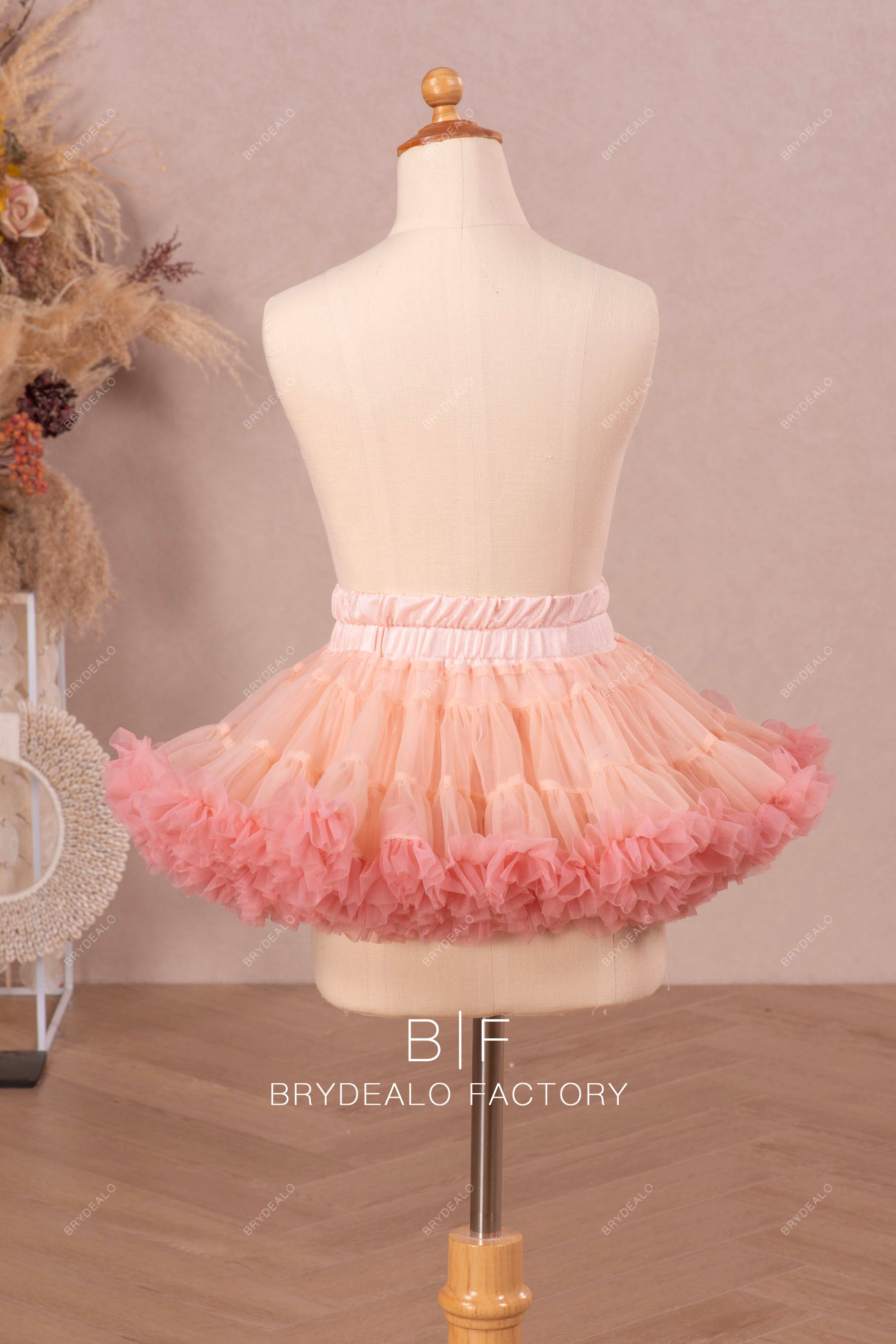 pink fluffy petticoat for flower girl dress