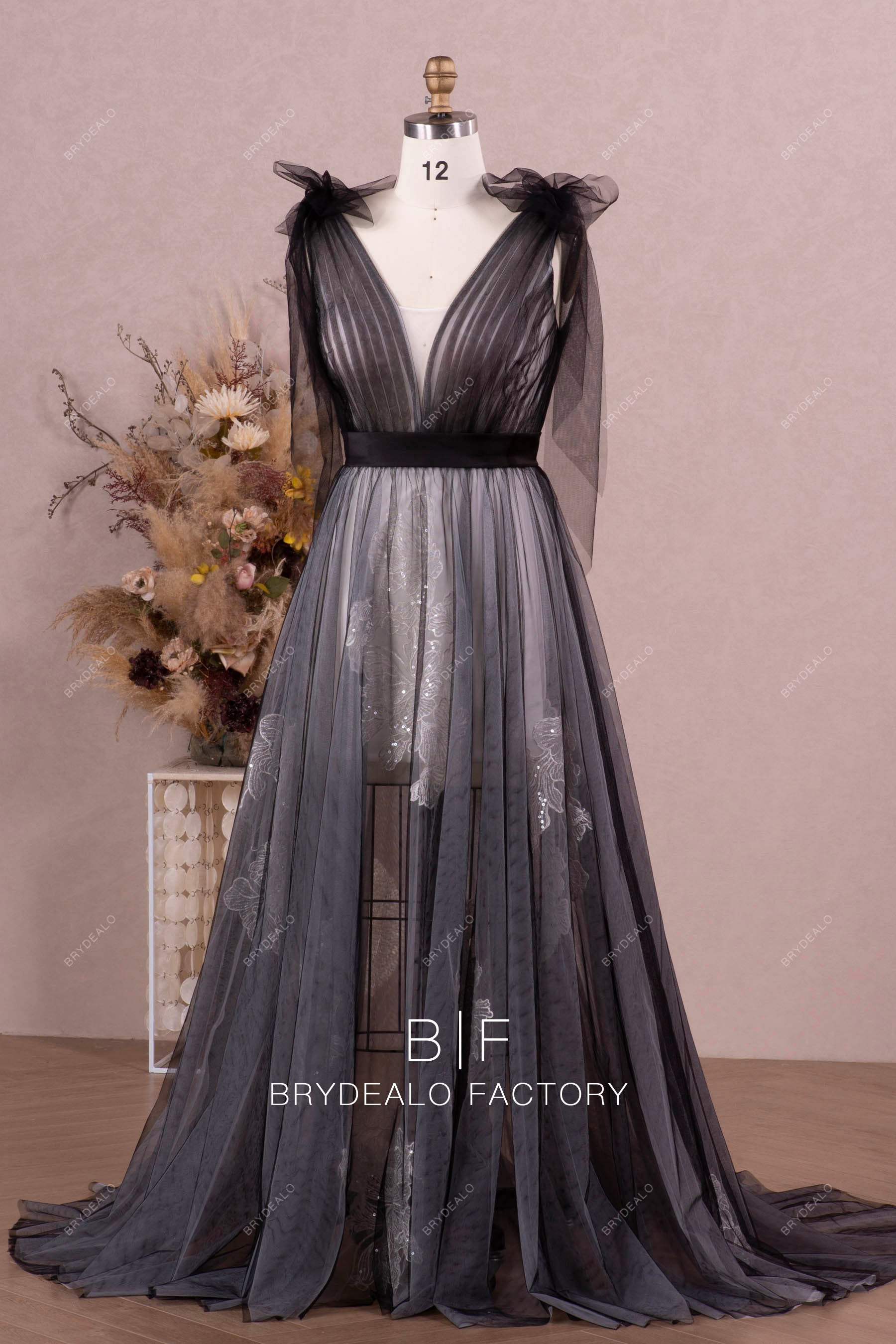 pleated beach wedding dress