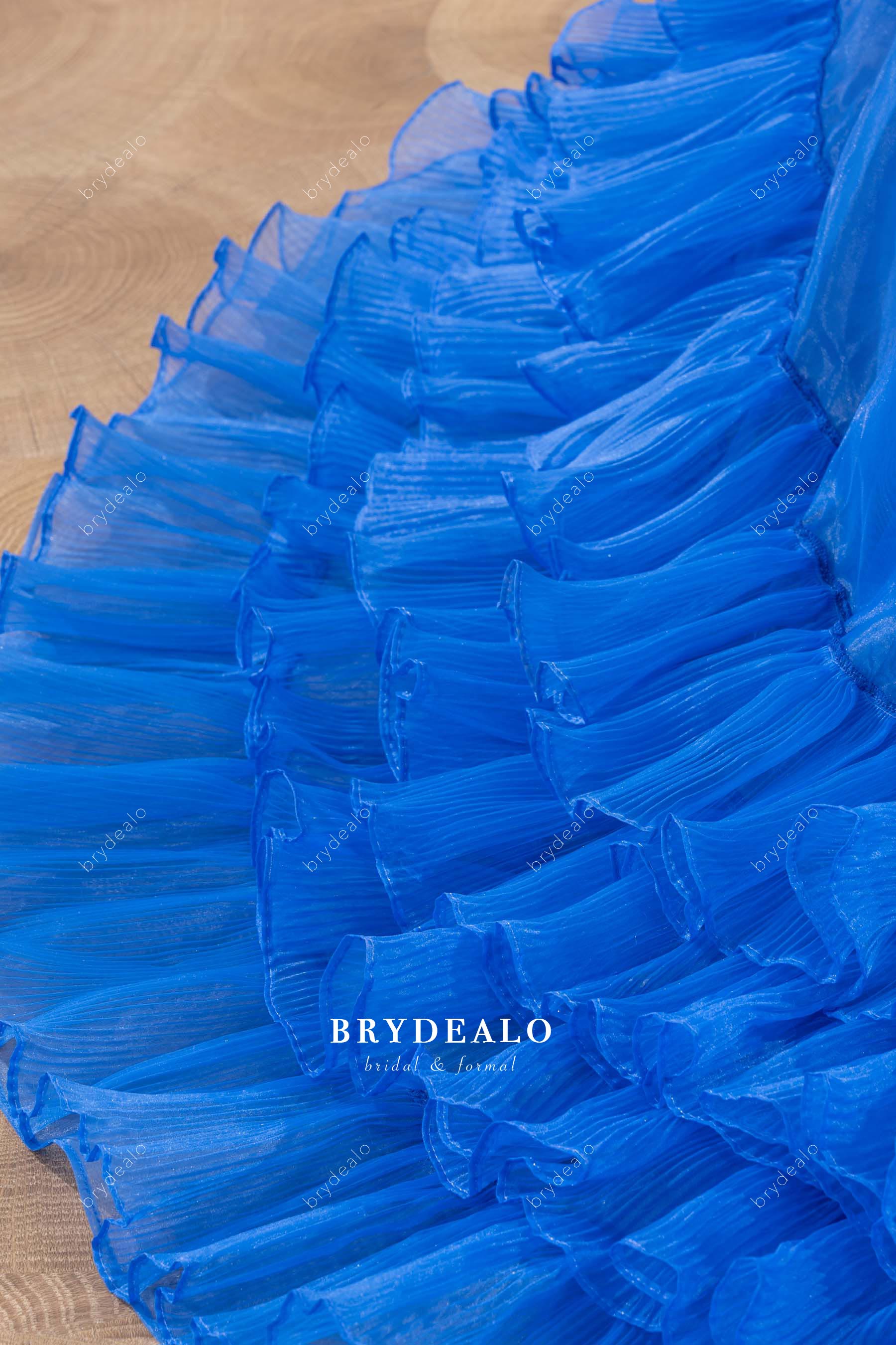 pleated organza teen pageant gown